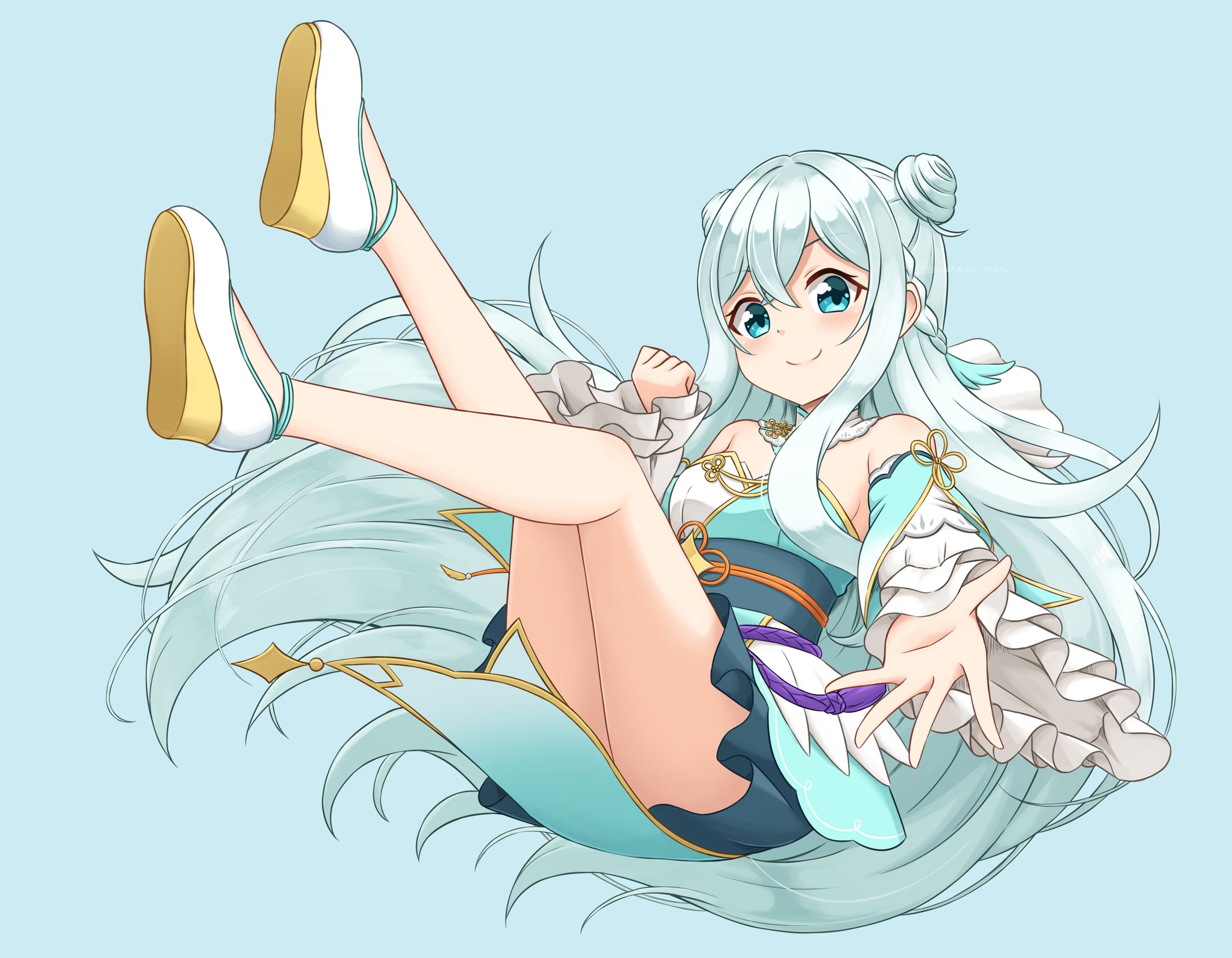 Vtuber 白羽うるみ様 誕生日記念歌ってみたイラスト-1