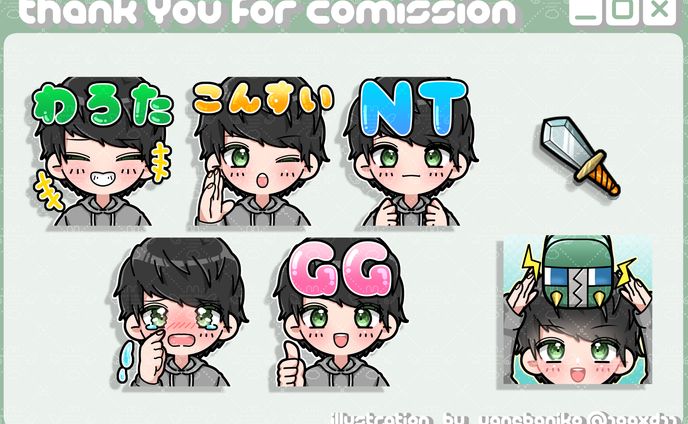 西川すい様スタンプ&バッジ