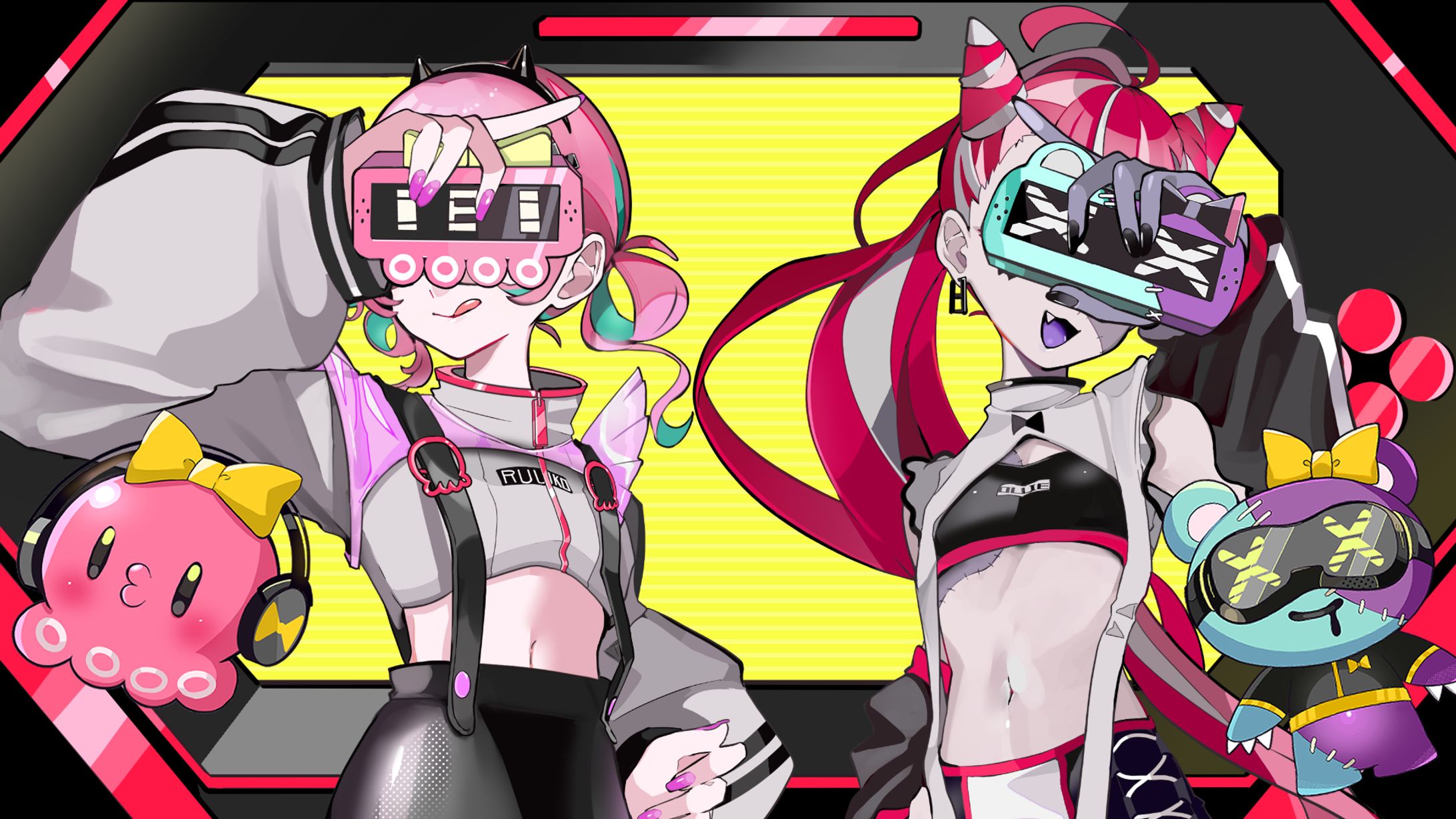 がんばるぅ子さん&クレイジー・オリーさん「リモコン」歌ってみたイラスト-1