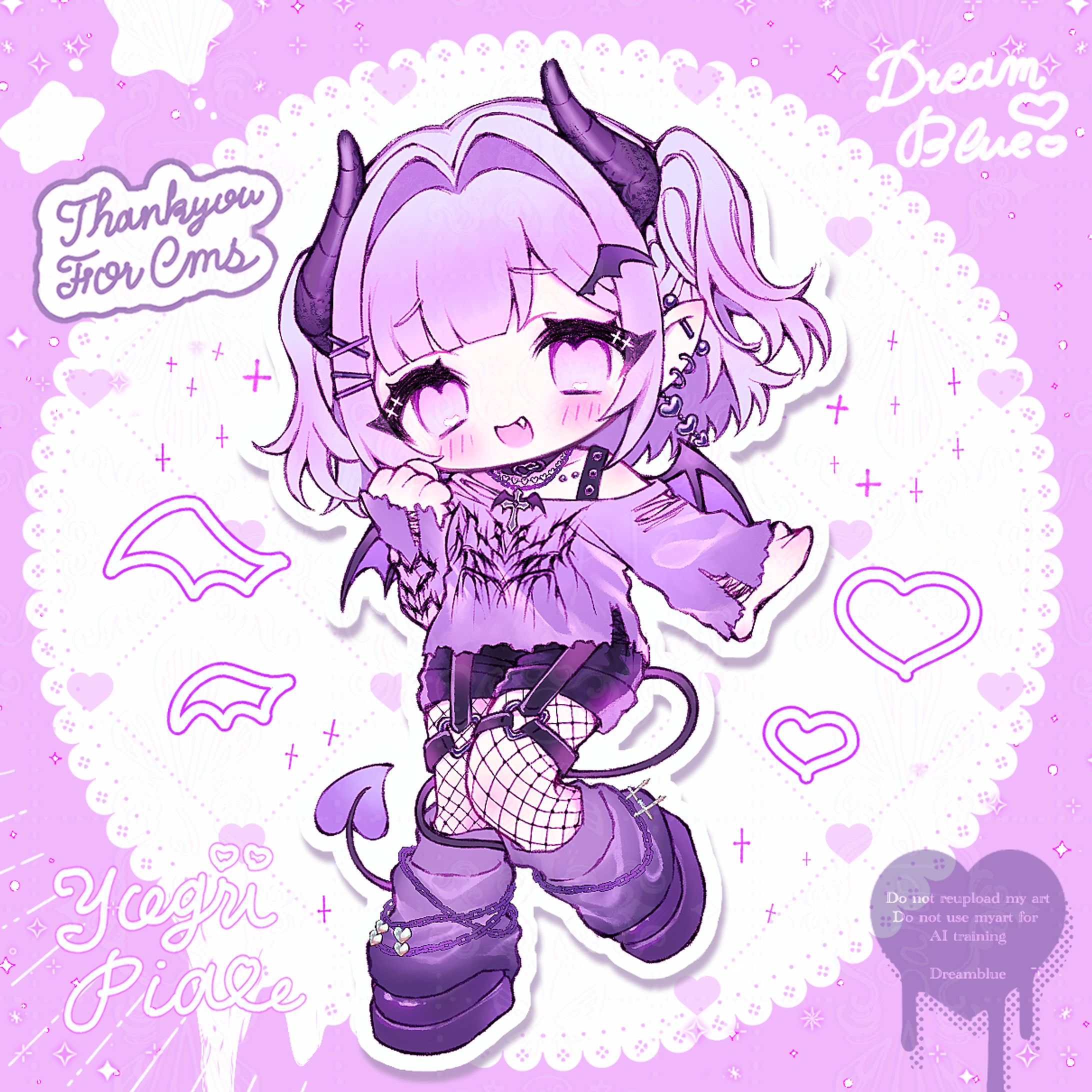 夜霧ぴあ様 活動用ミニキャライラスト-1