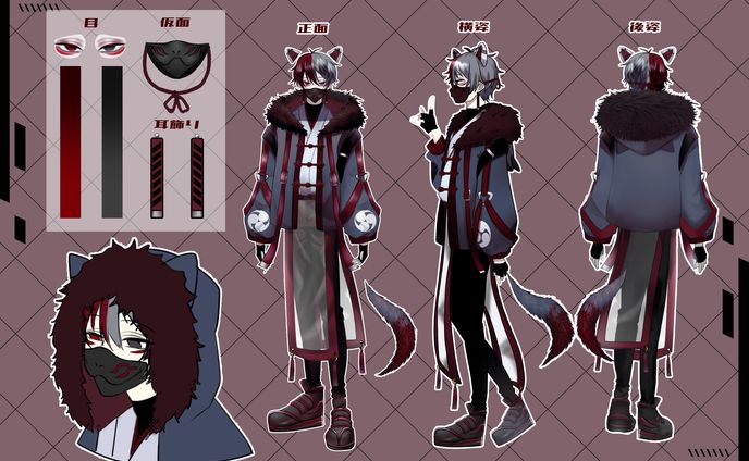 【三面図＆キャラデザ】柊狐月様