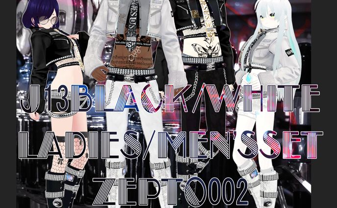 J13rock style/WHITE/BLACK/ZEPTO002