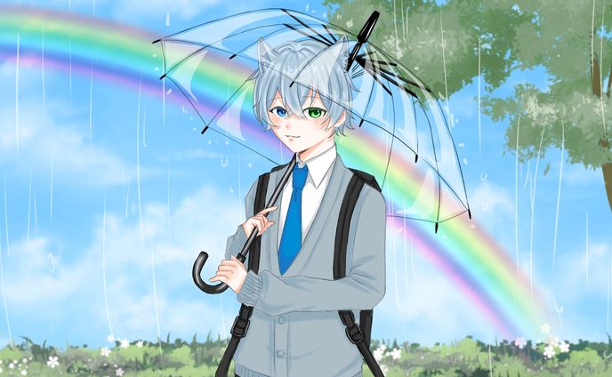 Nz様 RAIN 歌ってみたmvイラスト