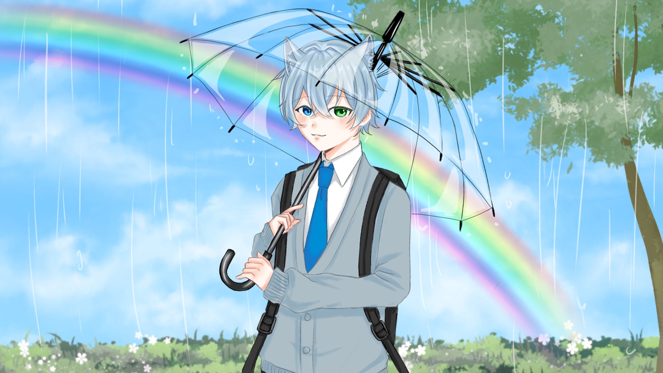 Nz様 RAIN 歌ってみたmvイラスト-1