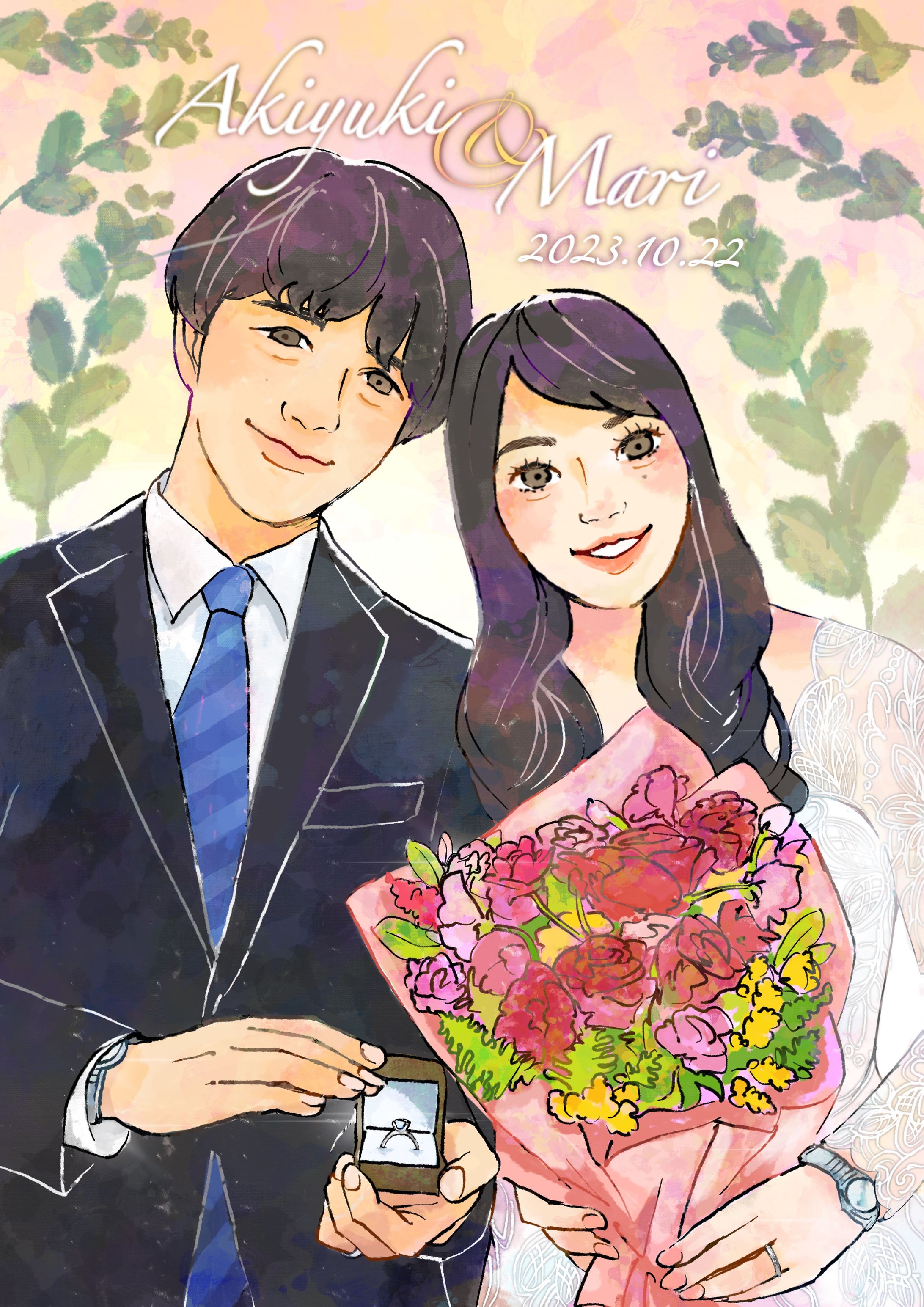 結婚お祝い イラスト-1