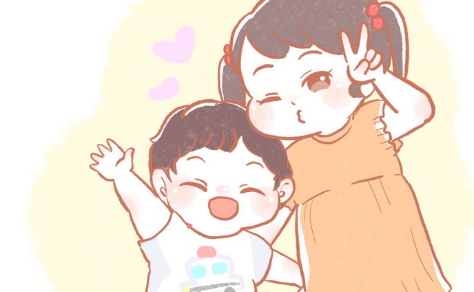 姉弟似顔絵アイコン