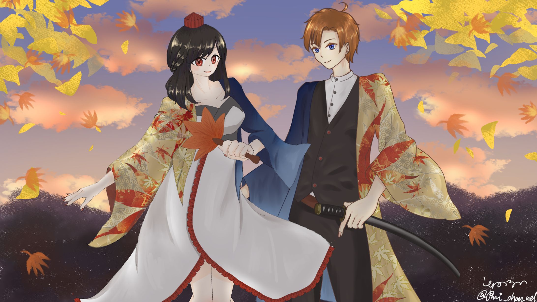 夜月様ご依頼「東方新世録」用イラストレーション-1