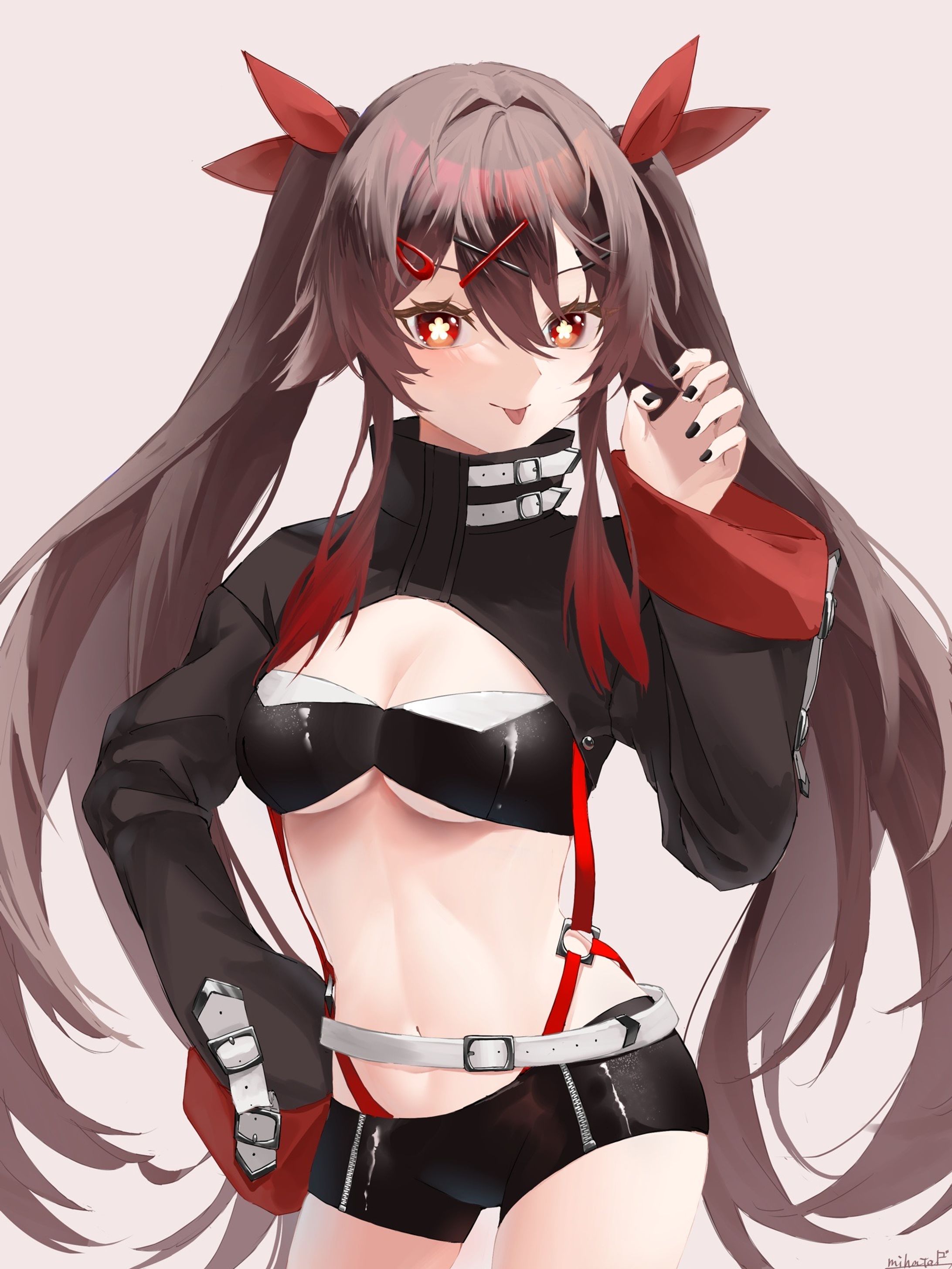 ❤️胡桃 サイバーパンクVer.🖤-1