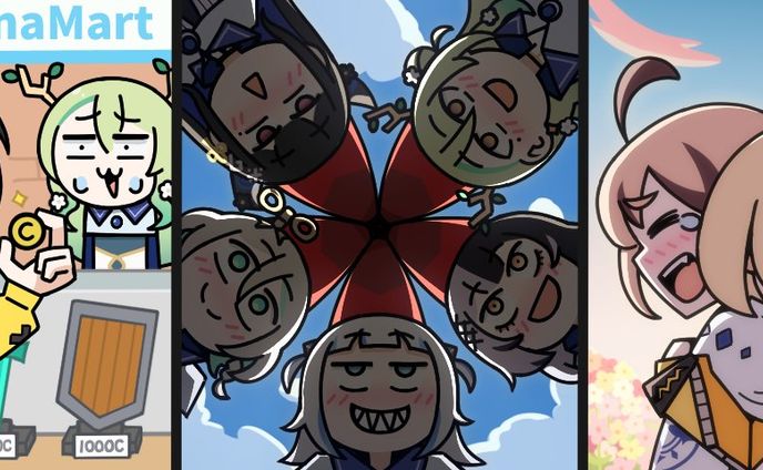 ホロライブEN 配信まとめ記事用イラスト