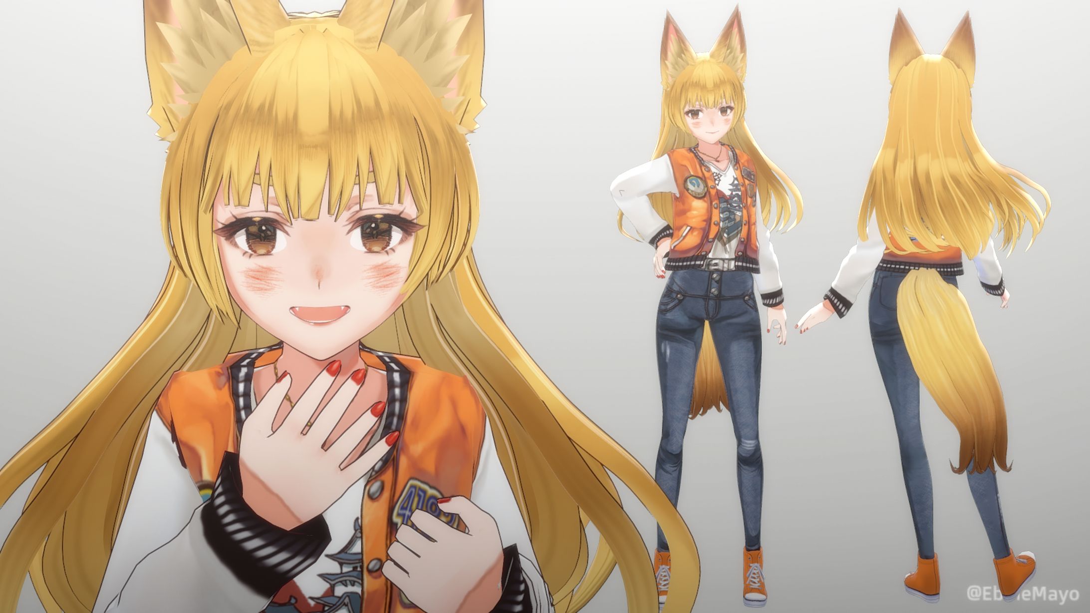 【VRoid】姫子【3Dモデル】-1