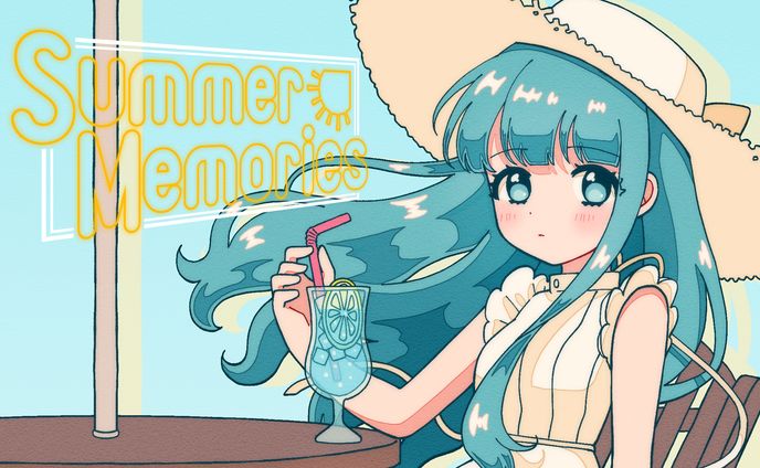 【ﾌﾘｰ】CDジャケットデザイン(Summer Memories/めろくる feat. 初音ミク,巡音ルカ,鏡音リン)