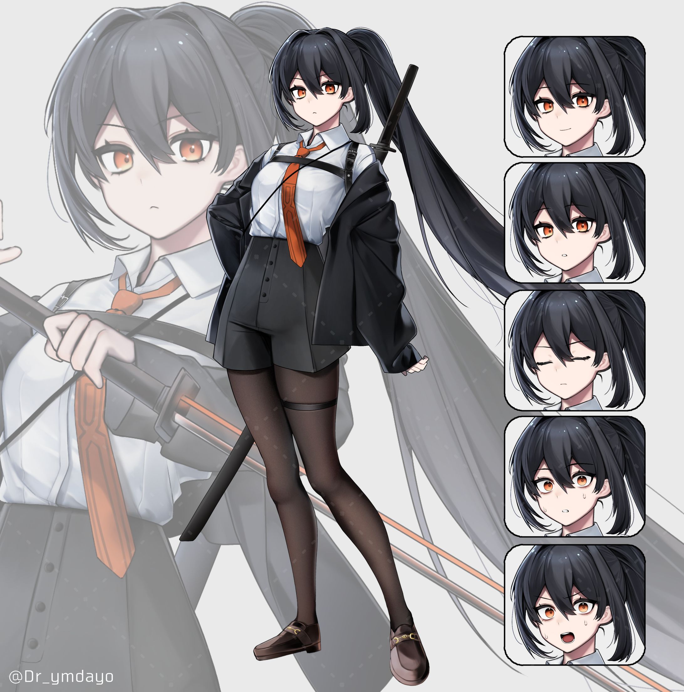 ご依頼(全身立ち絵・表情差分・刀構え差分)-1