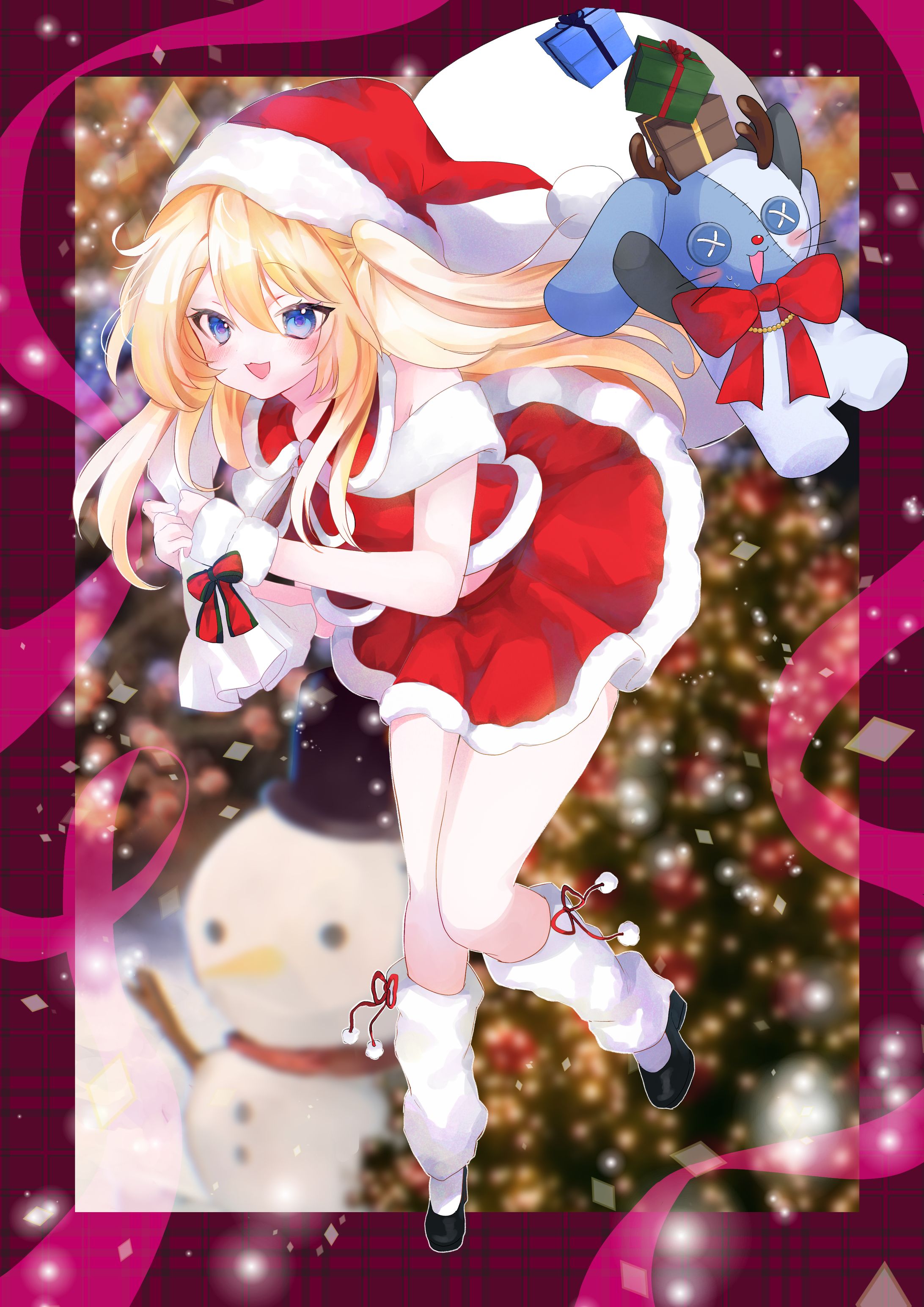 vtuber夜猫ゆゆ様　クリスマスイラスト-1