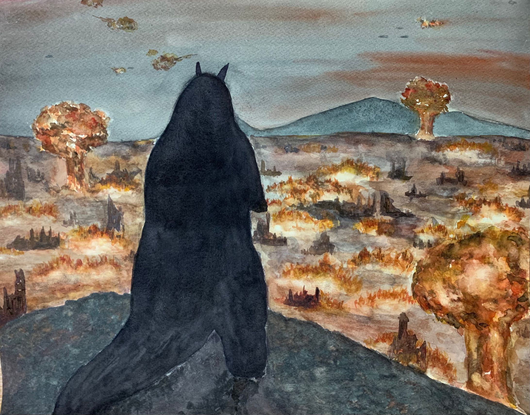怪獣画 No.2(諦めと再起)-1