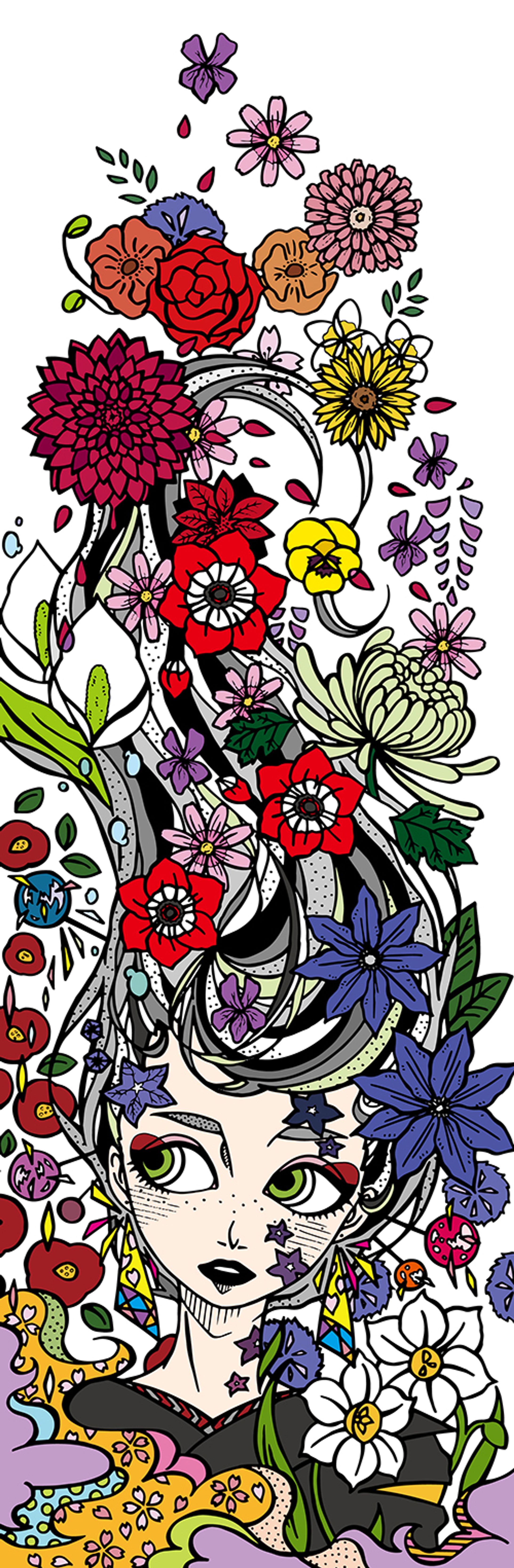「花色」イラストレーション-1