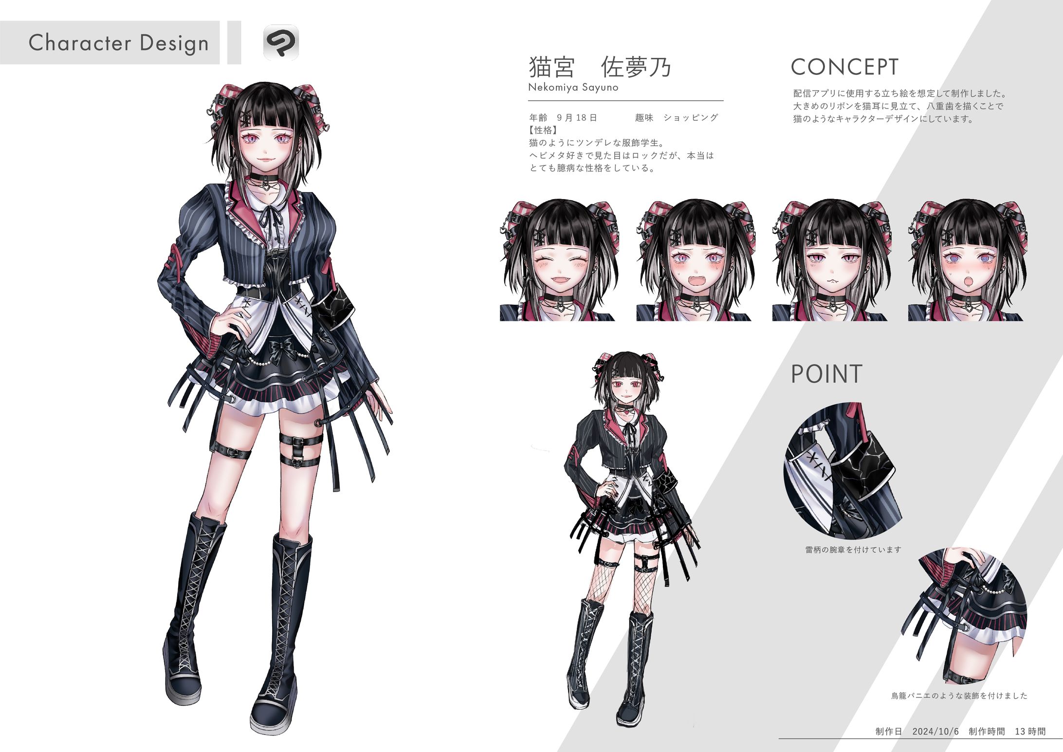 【自創作】キャラクターデザイン＋表情差分-1