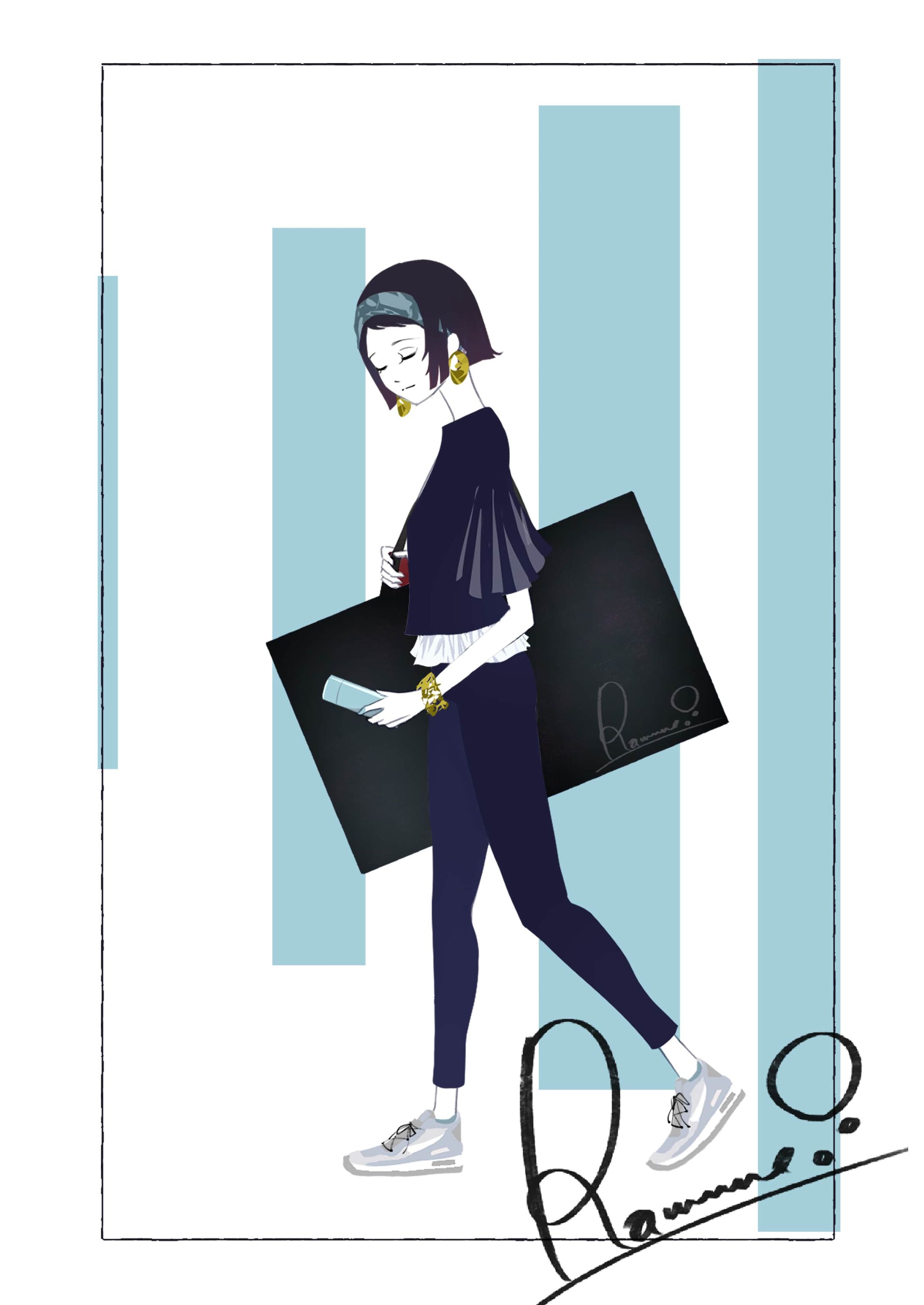 人物、雑誌挿し絵、商品パッケージイメージイラスト4-1