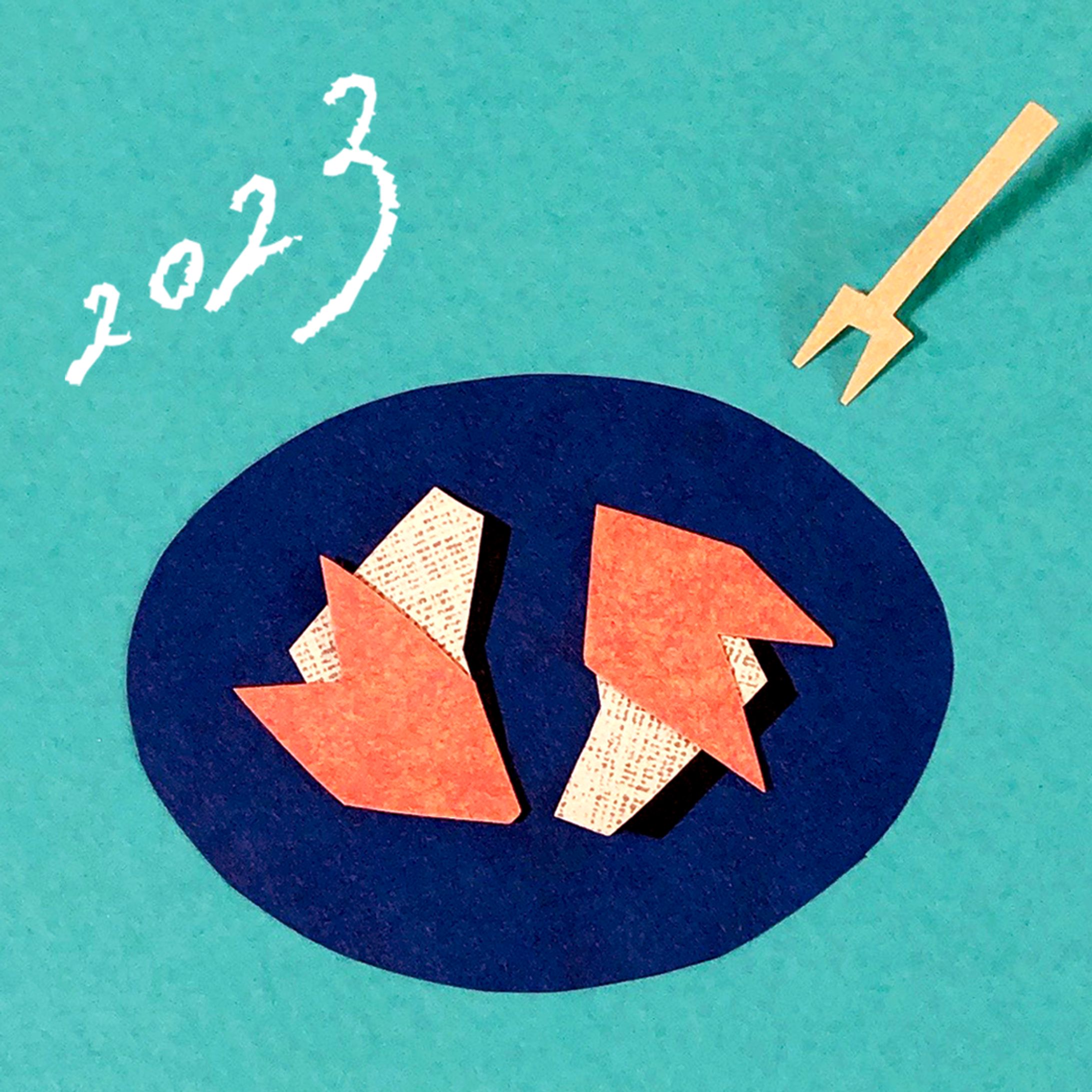 2023年賀_うさぎ切り絵-1