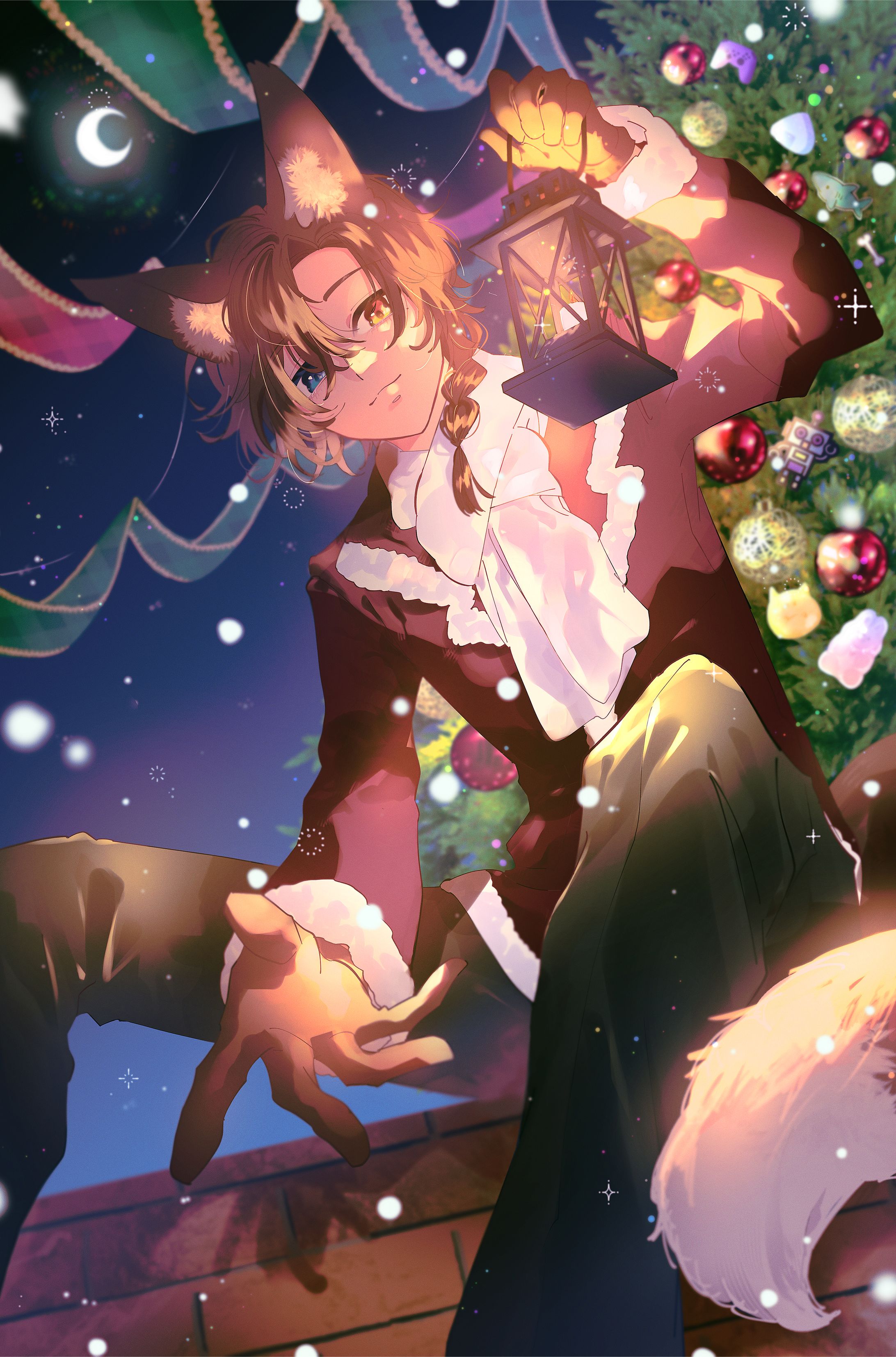 尾乃継コハクさん　クリスマスイラスト-1