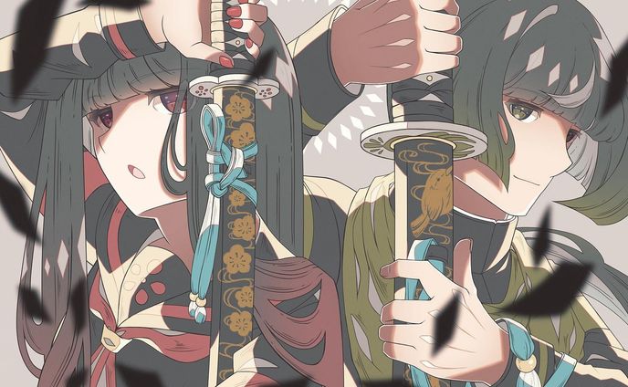 梅と鶯
双子の姉と弟。刀と制服の組み合わせ好き。
#illustration #刀 #originalcharacter#創作イラスト