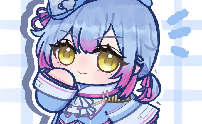 【FA】彩葉うた様    デフォルメイラスト（2頭身）