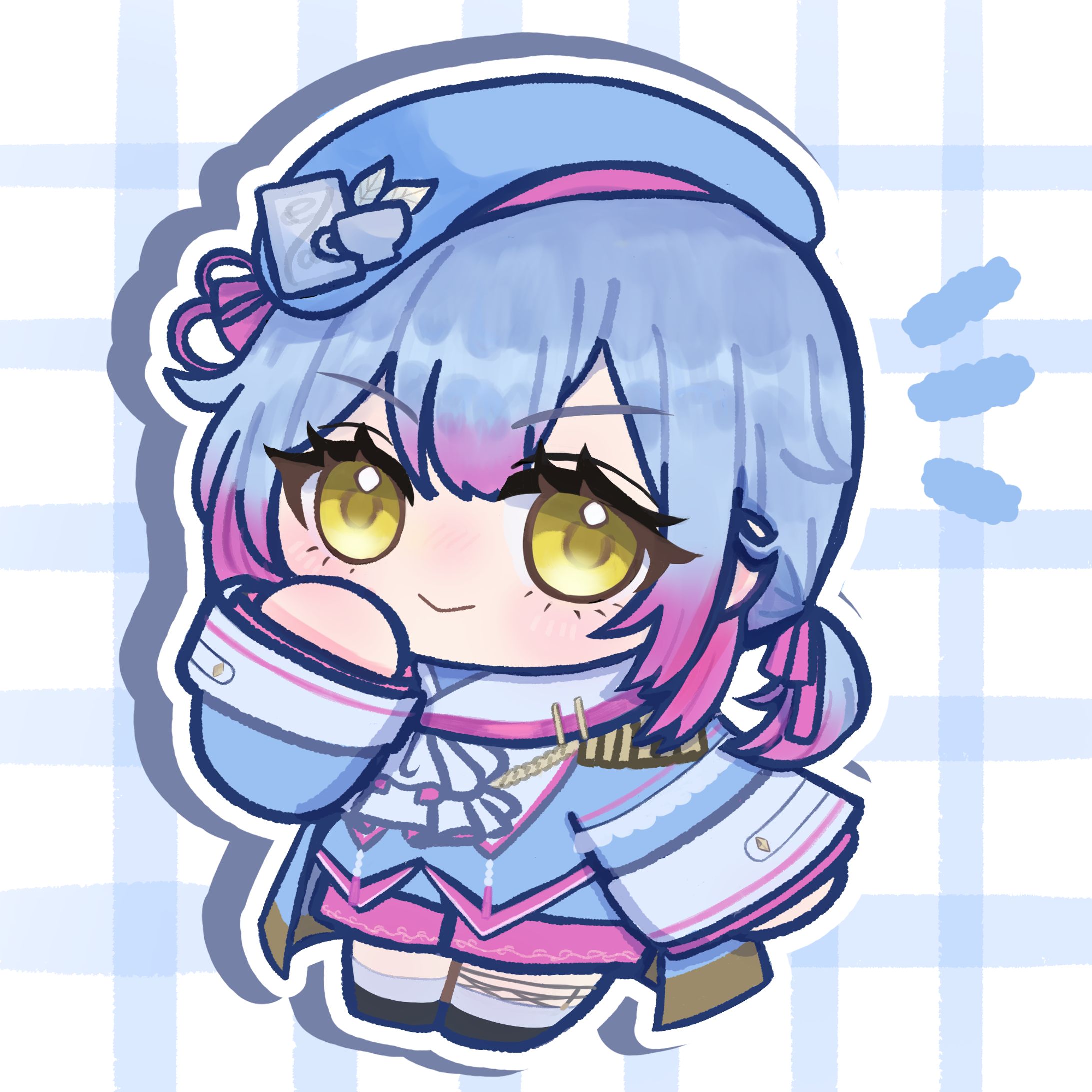 【FA】彩葉うた様    デフォルメイラスト（2頭身）-1