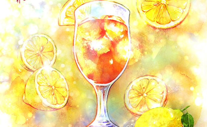 味の素カフェラトリーinstagram用レモンティーイラスト