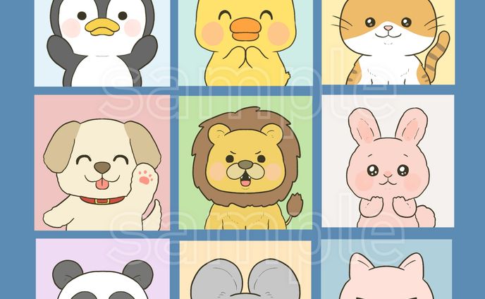 色々な動物アイコン