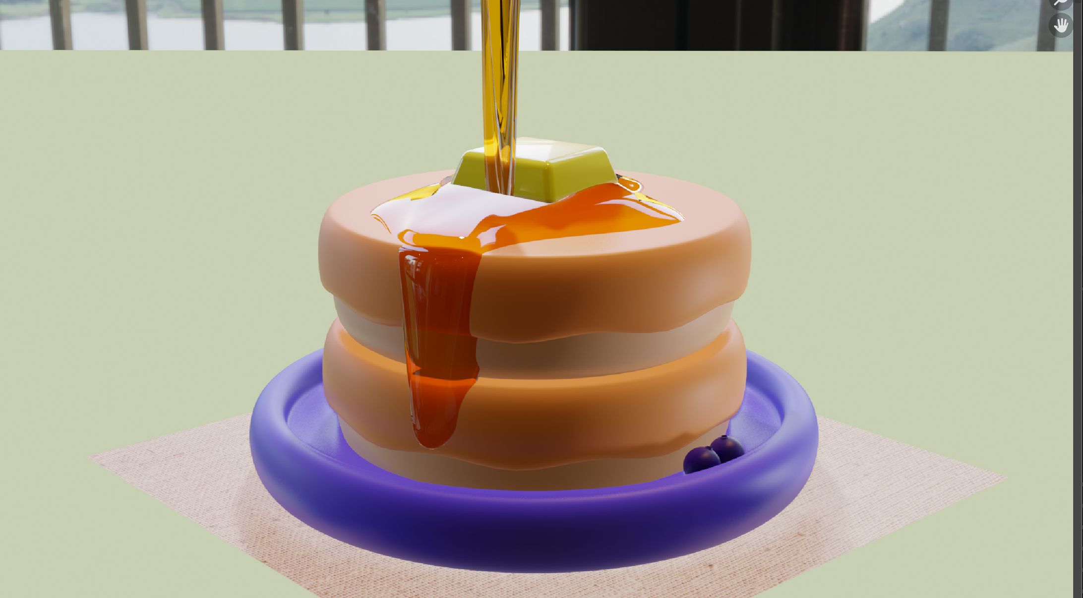 【blender】パンケーキ-1