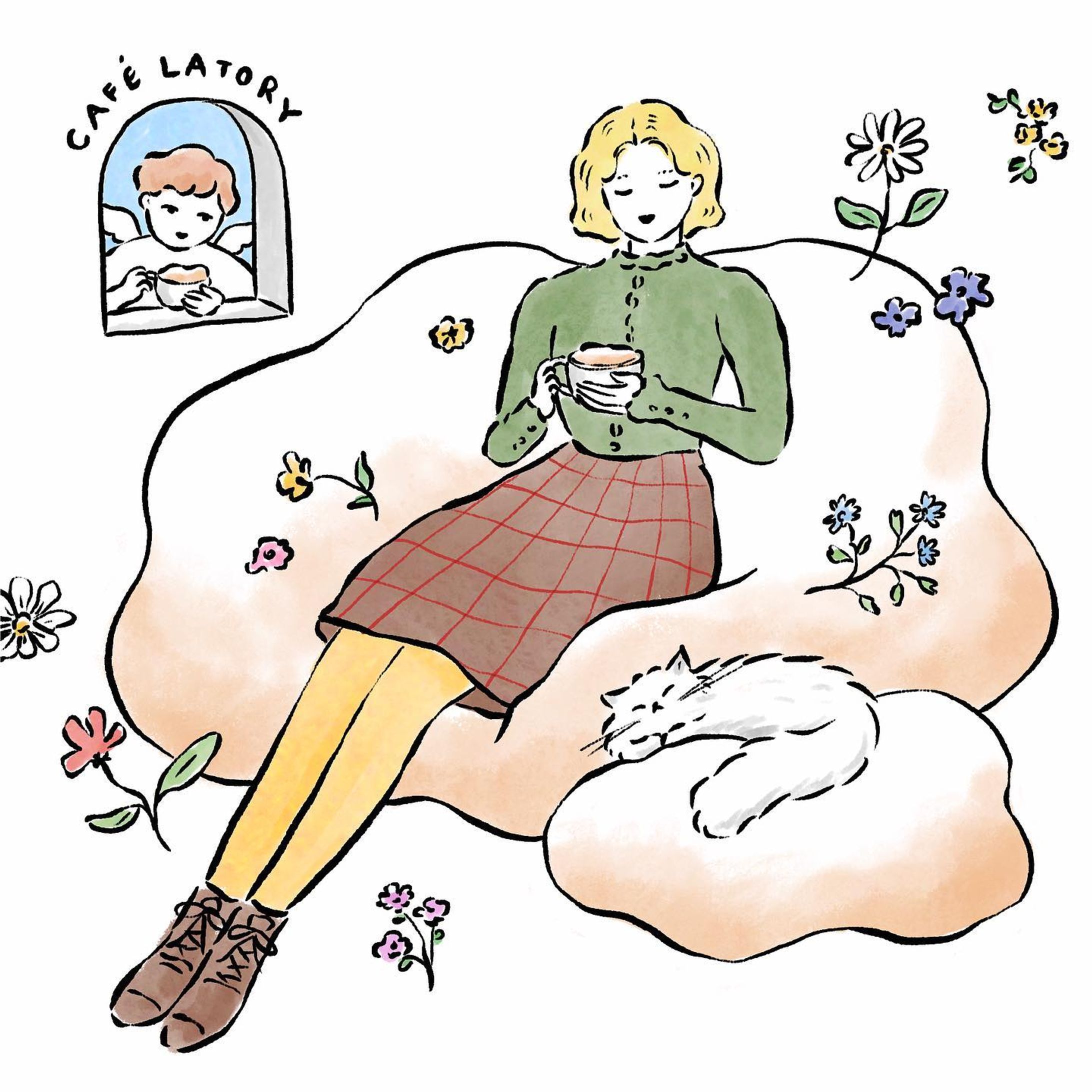 《works》
AGFさんのカフェラトリー公式アカウント( @cafelatory_official )でイラストを描かせて頂いています🙇‍♀️
カフェラテの泡のイメージ💭

#カフェラトリー
#cafelatory-1