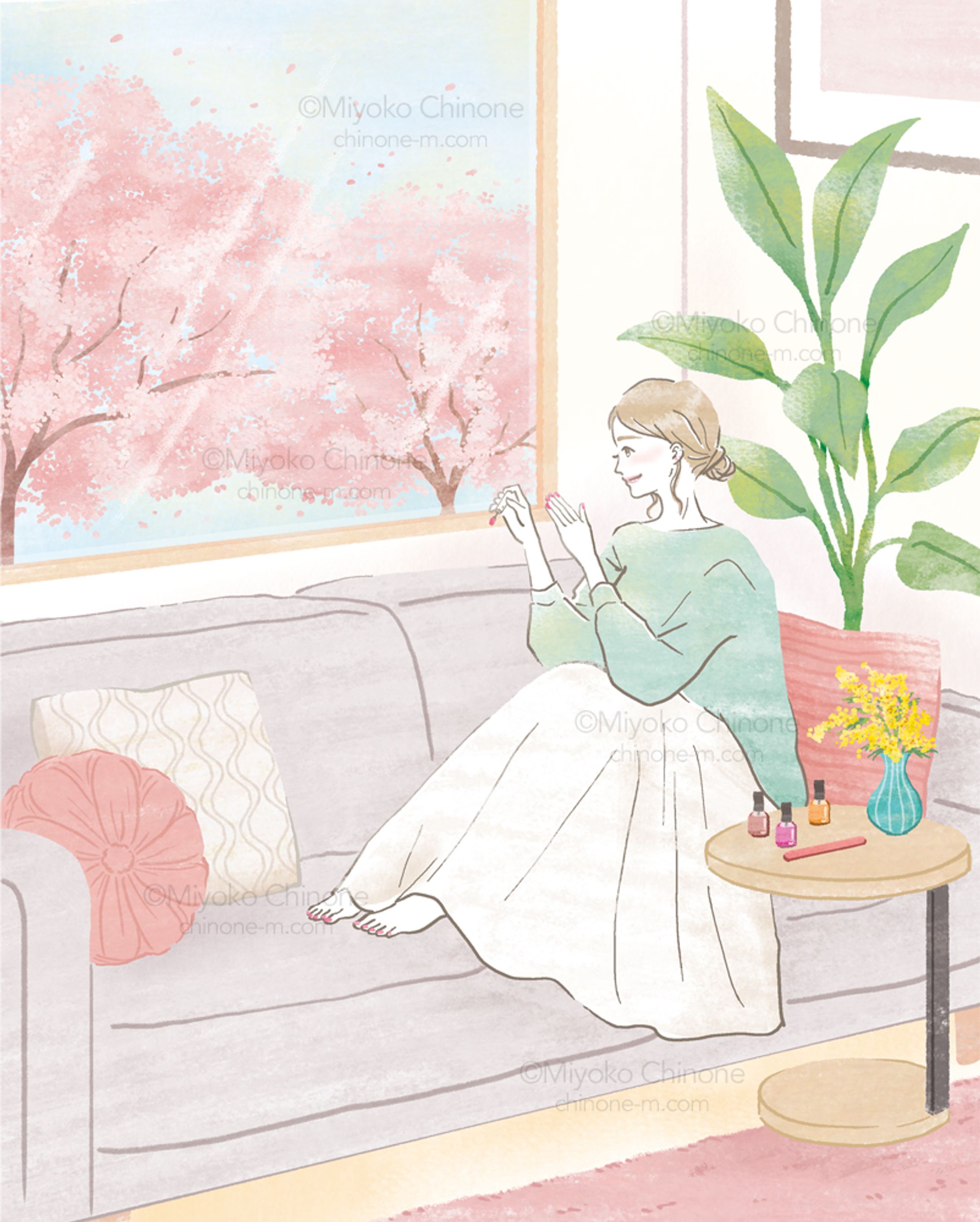 桜色のネイル-1