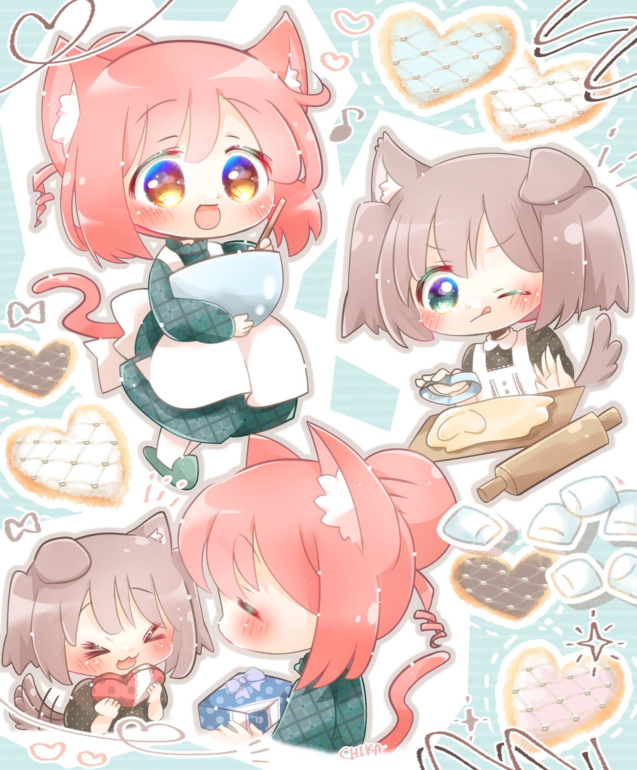 ハッピーバレンタイン🩵🤍🍫🍪-1