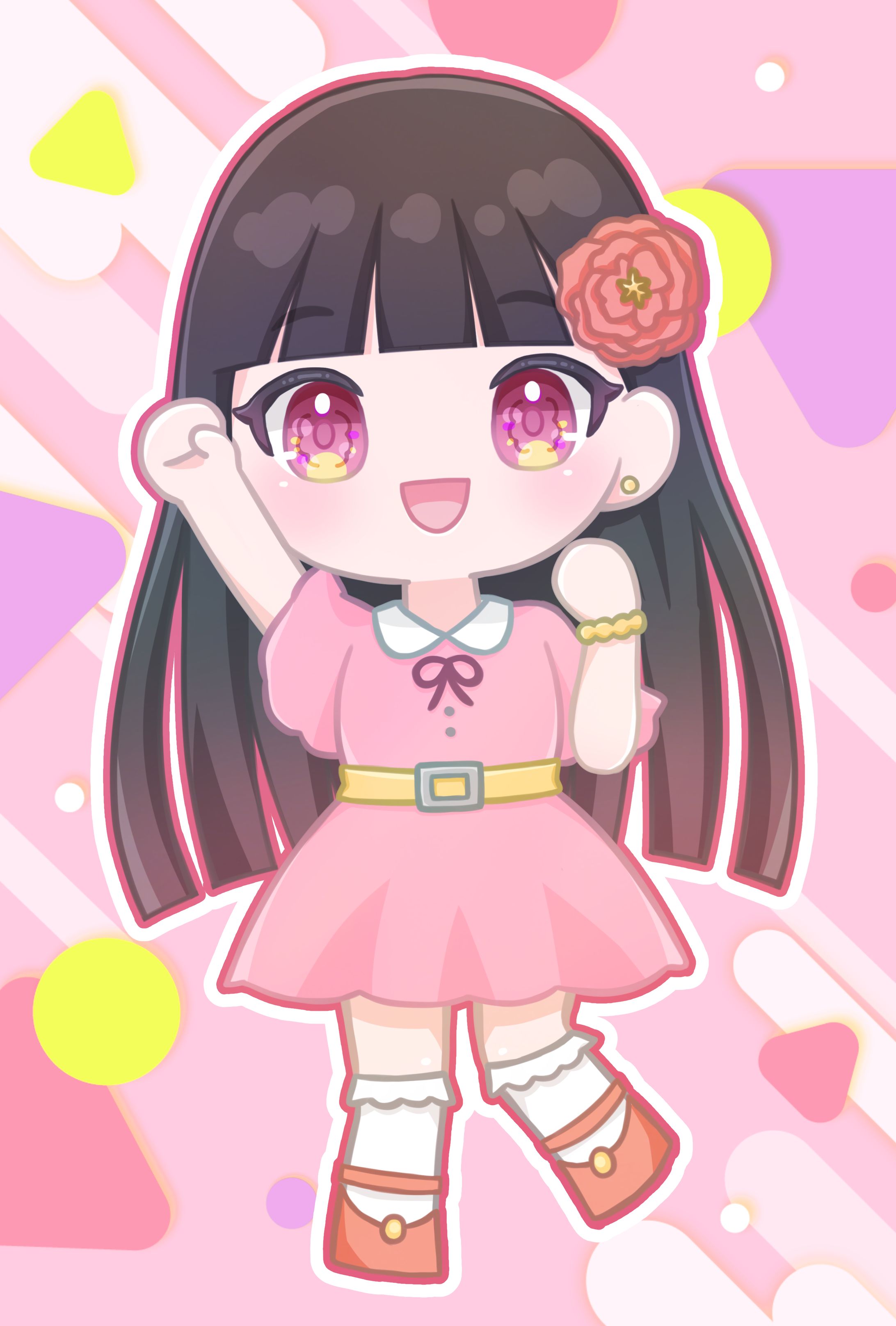 Illust／Pink Girl-1