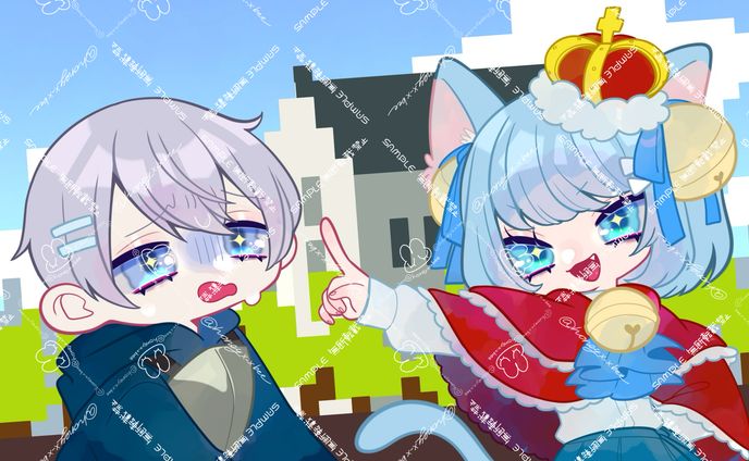塩様 メイメイ様 しんでしまうとはなさけない！歌ってみた動画サムネイルイラスト