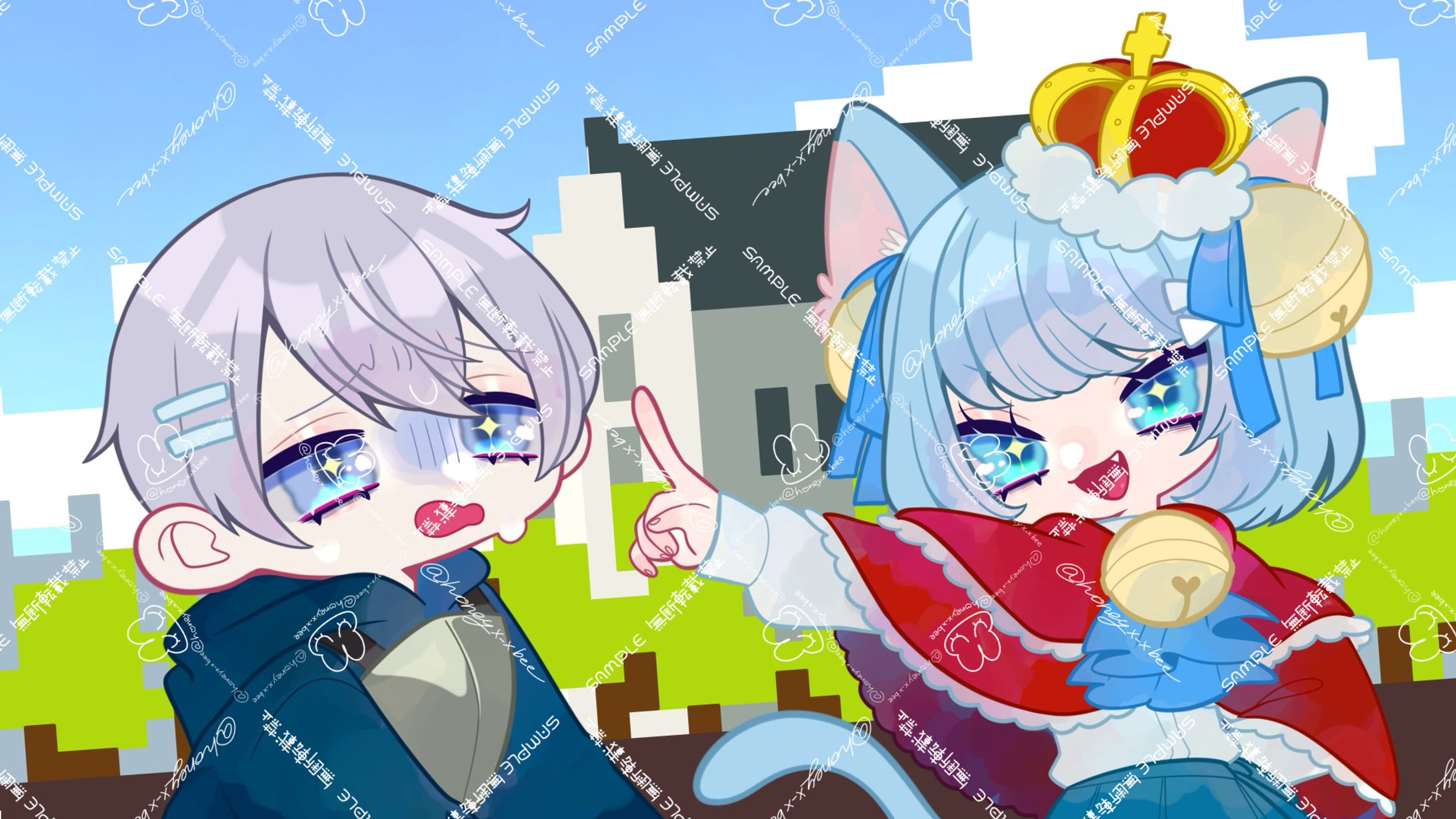 塩様 メイメイ様 しんでしまうとはなさけない！歌ってみた動画サムネイルイラスト-1