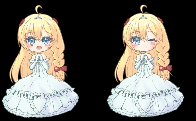 Vtuber様ウエディングSDキャライラスト