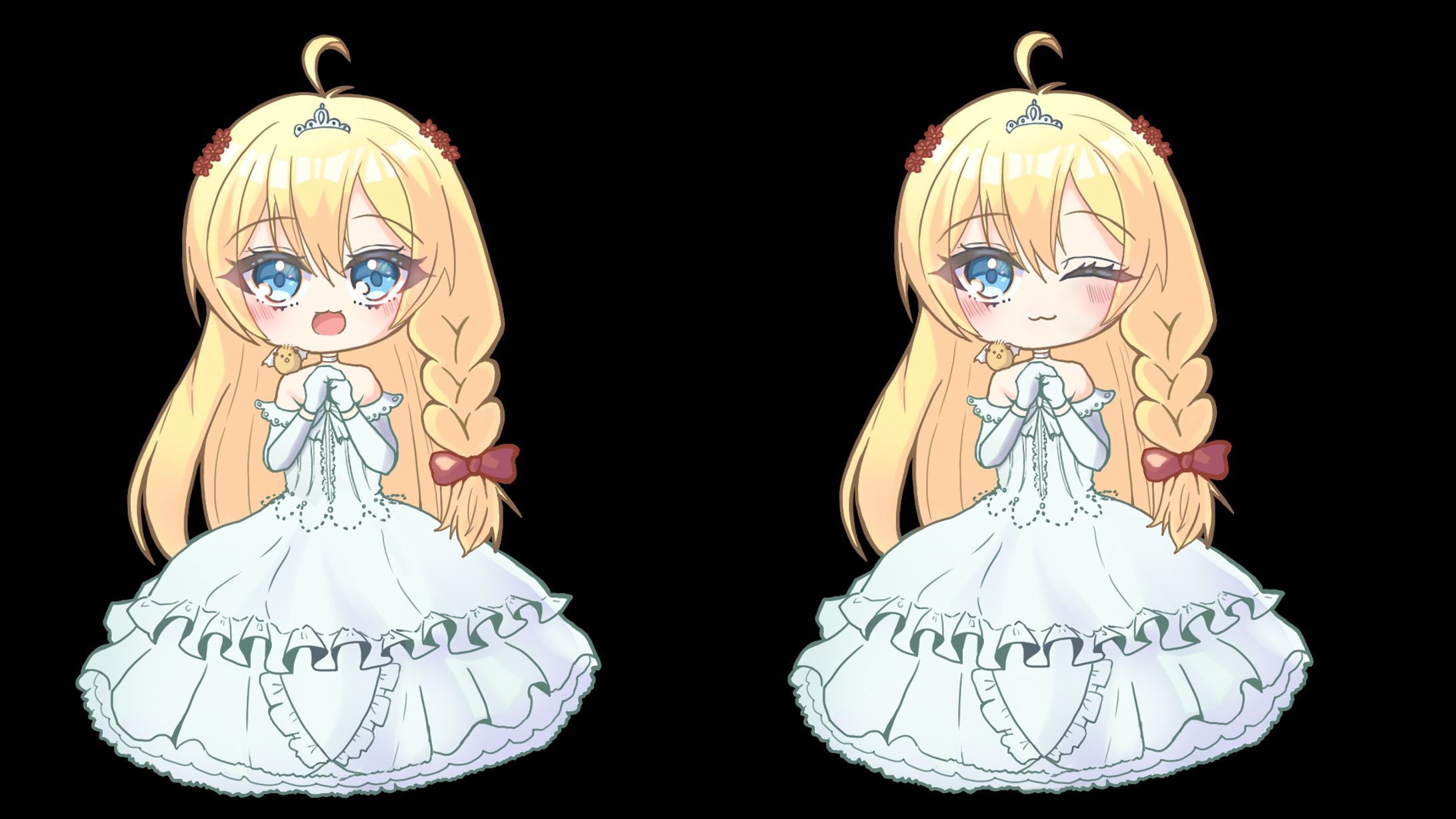 Vtuber様ウエディングSDキャライラスト-1
