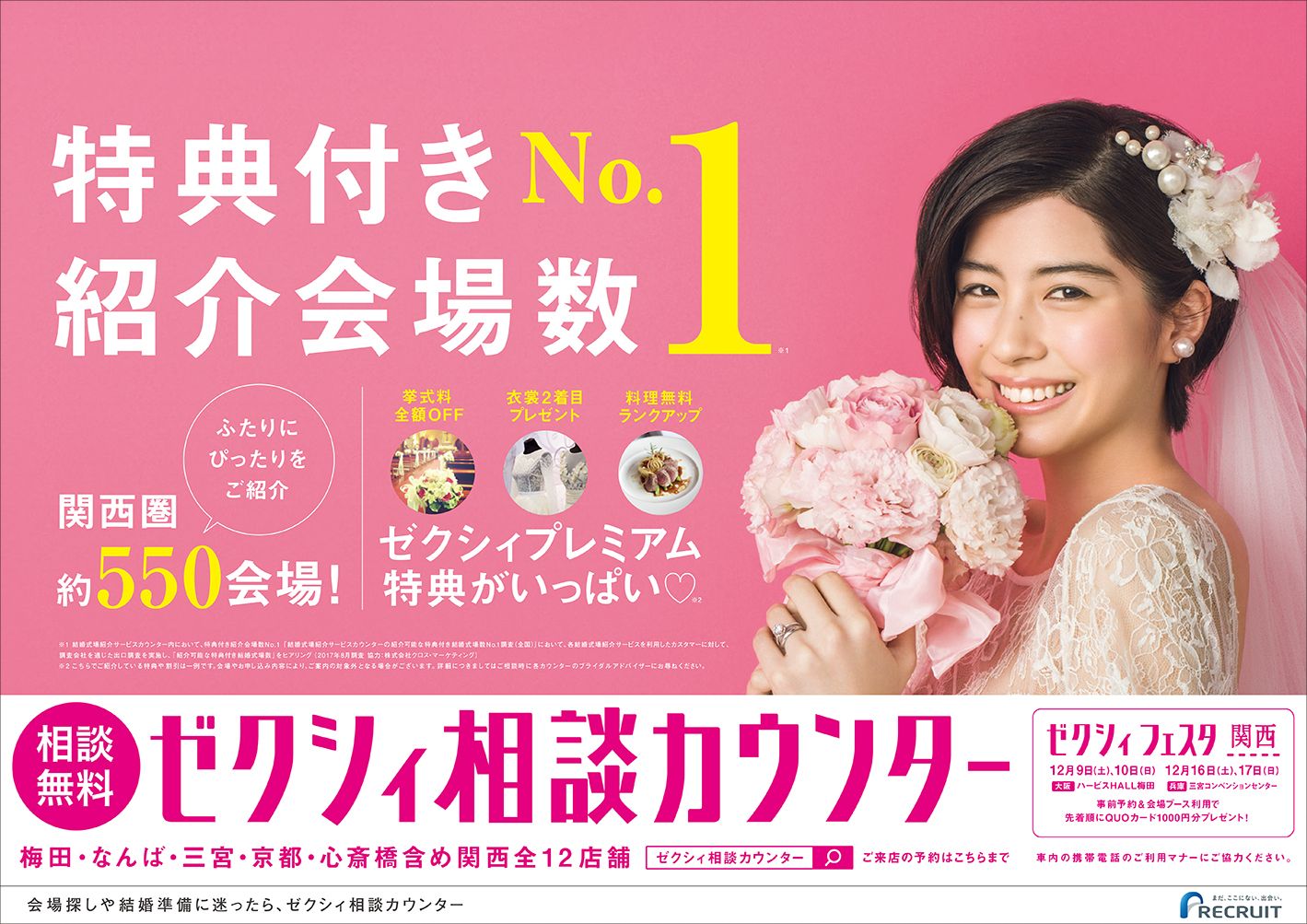 オーダー品相談ページ リクルート ゼクシィ相談カウンター 車内中吊りポスター