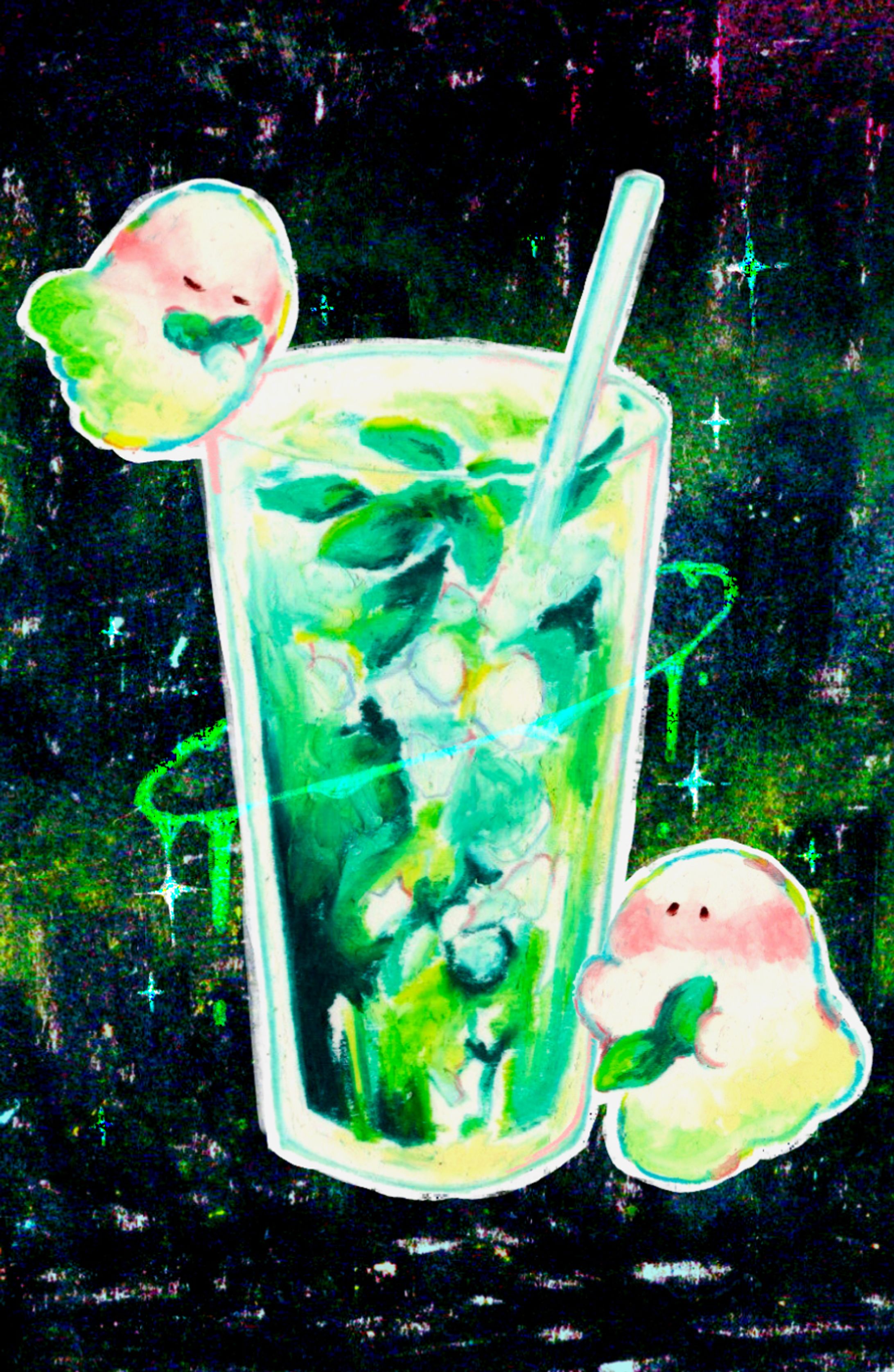【works】Barコラボ・グッズ用イラスト-1