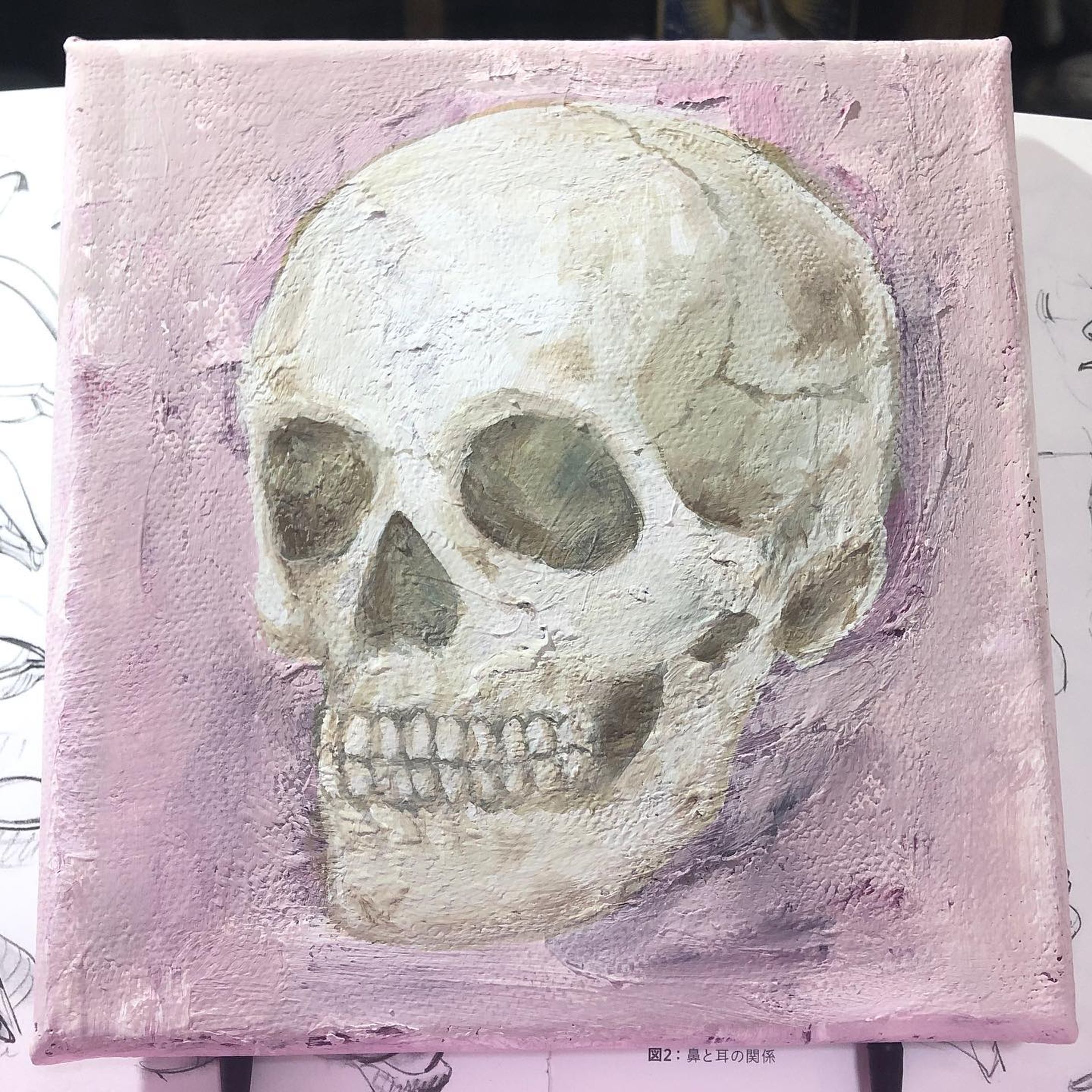 仕事の息抜き🎨
 #illustration  #gouache  #skull  #アナログイラスト  #art-1