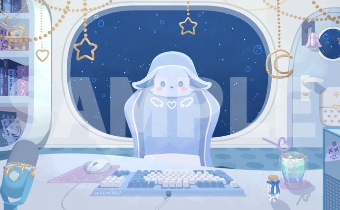 心眠ねむね様　背景イラスト