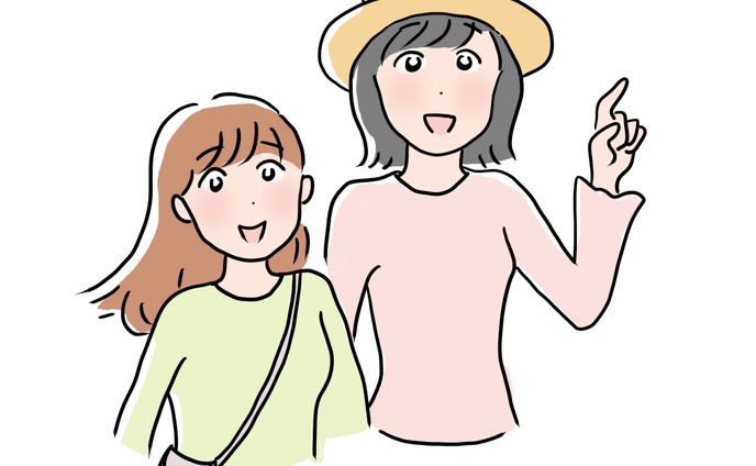 女子旅イラスト