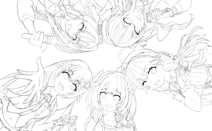 イラストport23線画（ホロライブ０期生）