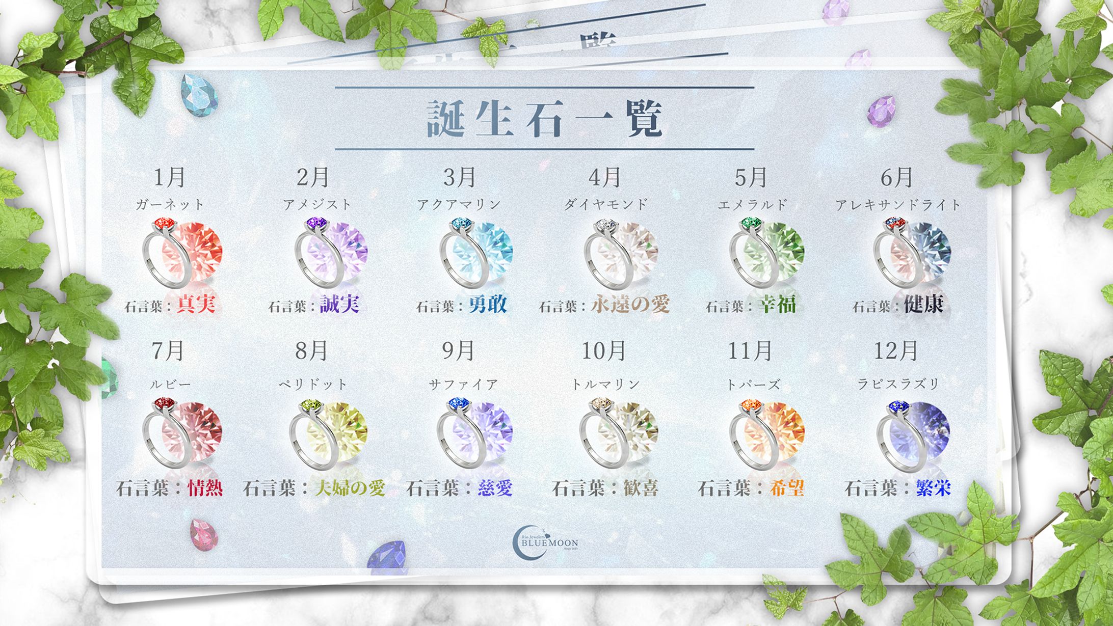 ストグラ実装アイテム：BLUEMOON誕生石シリーズリング-1