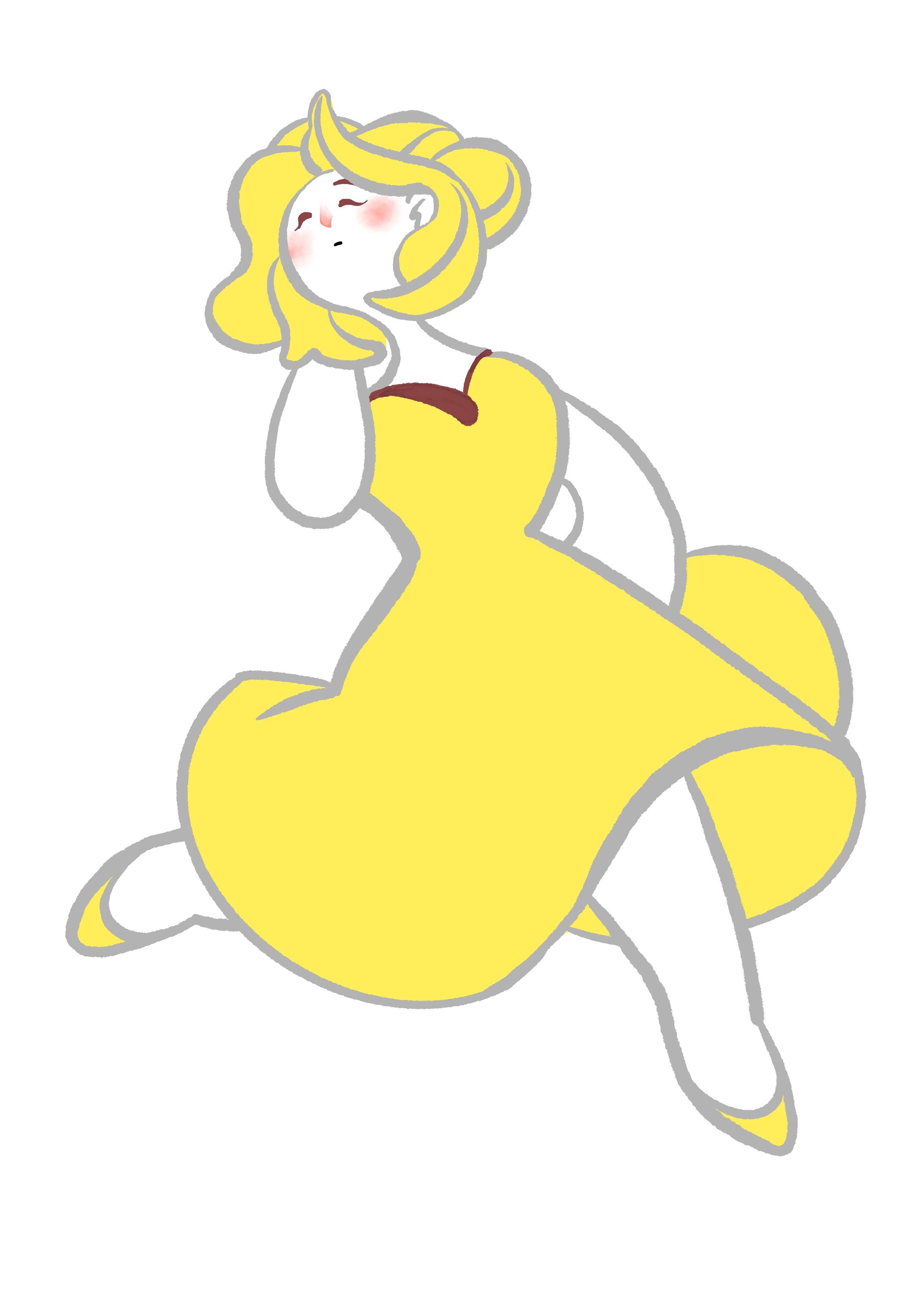 キャラクターデザイン（小豆の花のお嬢さん）-1