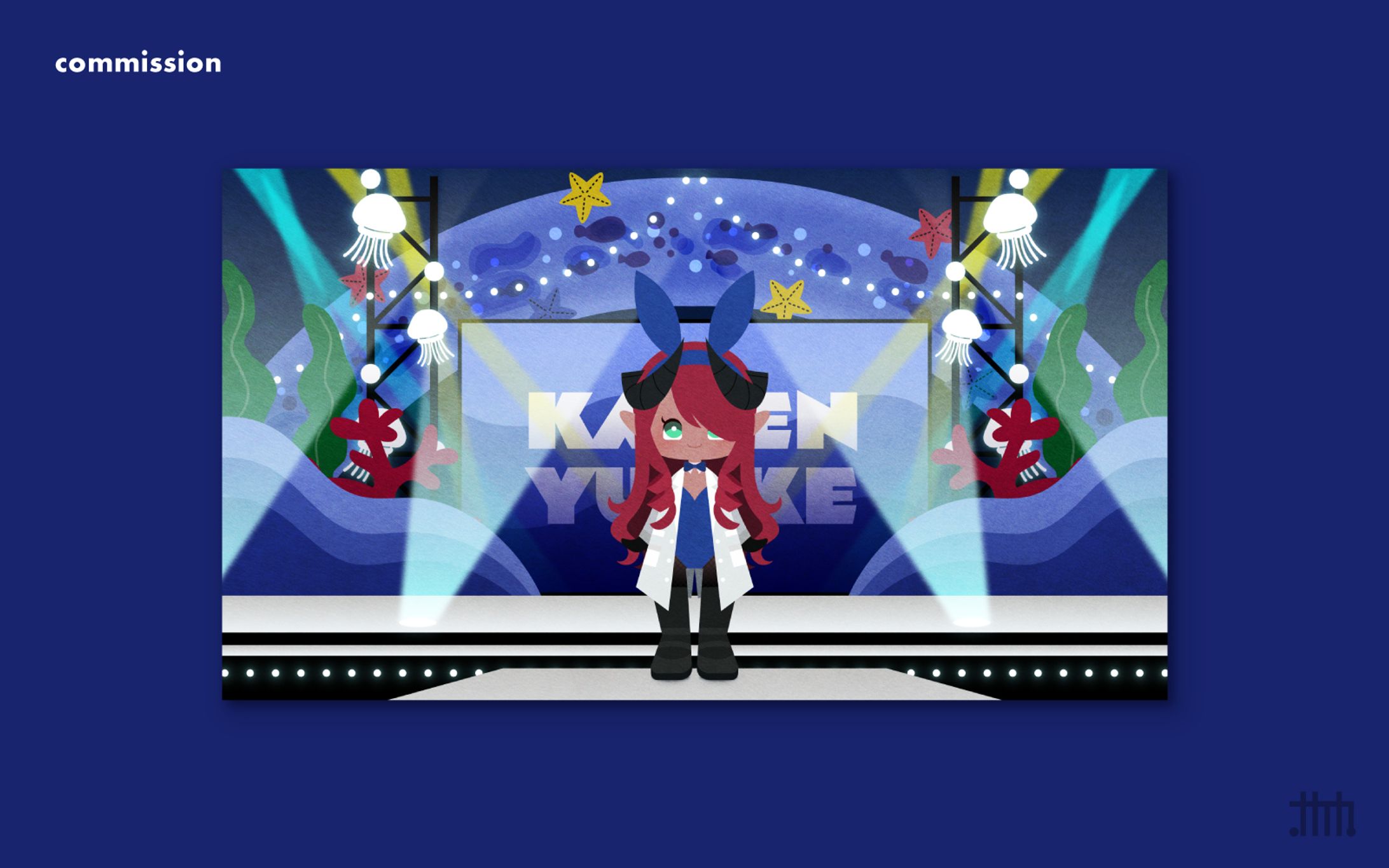 【skeb】海閃ユッケ様 ステージイラスト-1