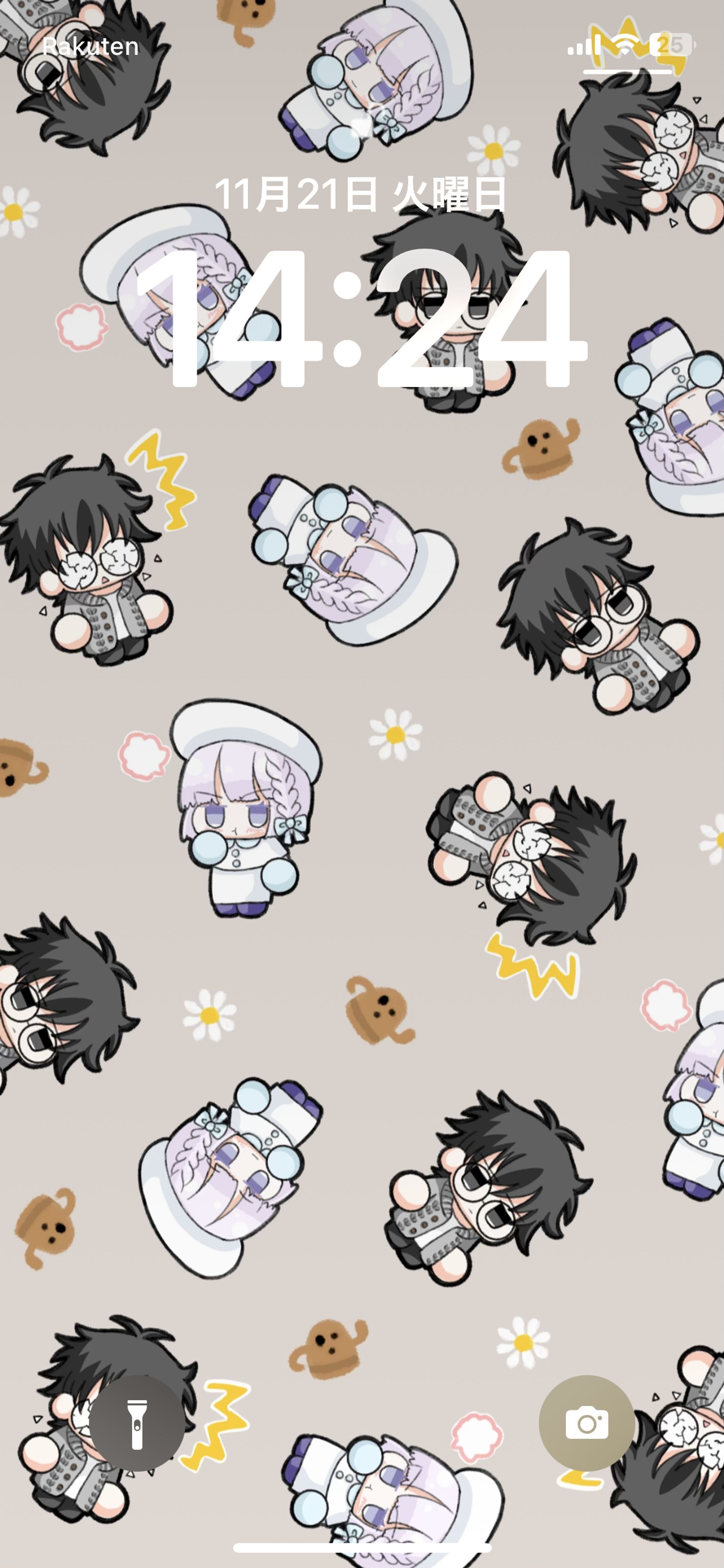 【ご依頼】クライアント様のスマホロック画面壁紙イラスト-1