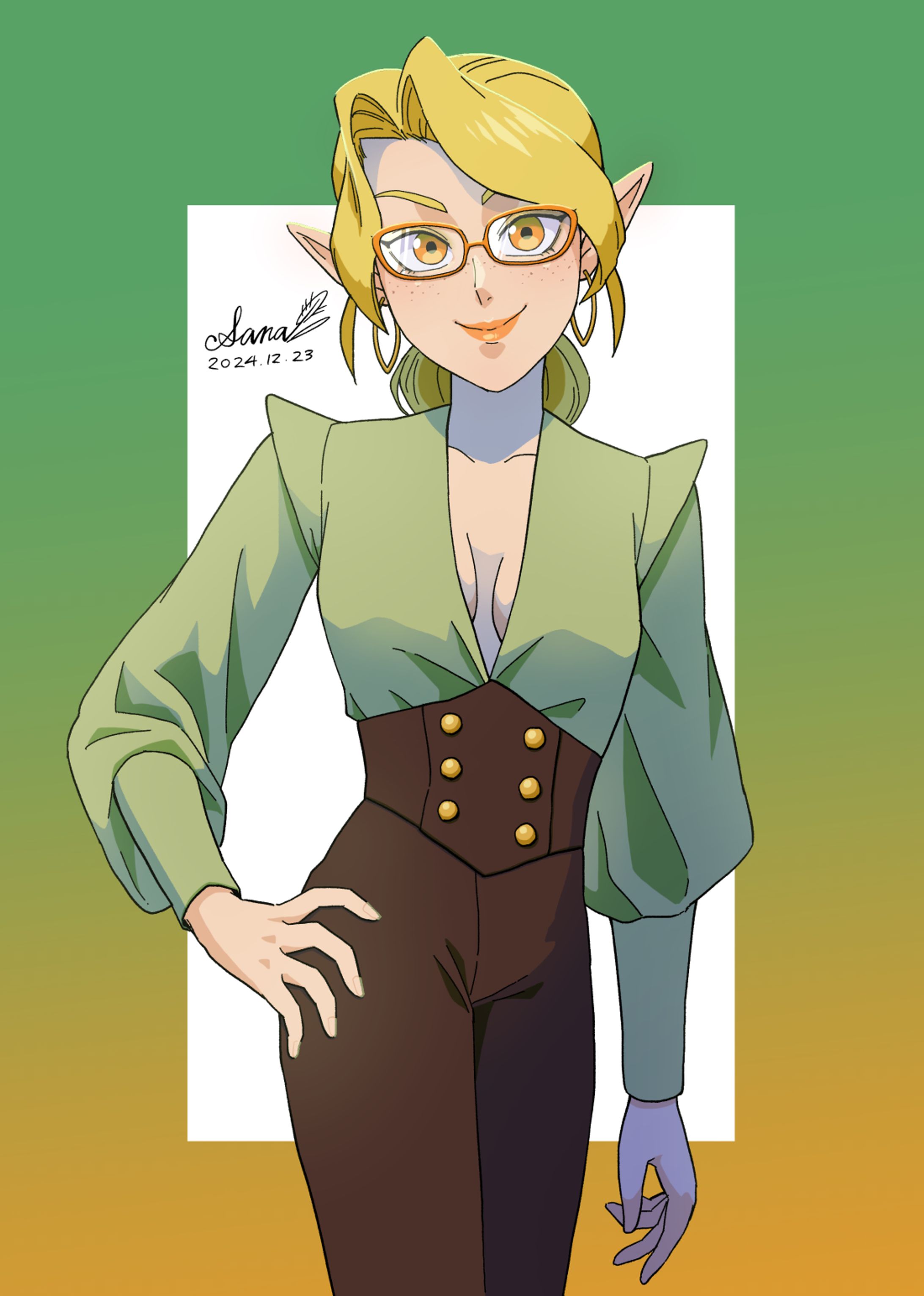 メガネをかけた女性-1