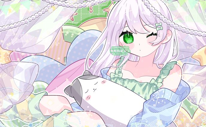 【ご依頼】活動用イラスト💚︎︎︎︎☁