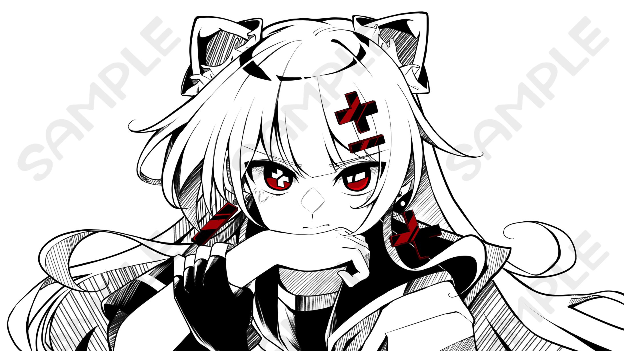 白田猫音丸様｜『感情ディシーブ』歌ってみたイラスト-1